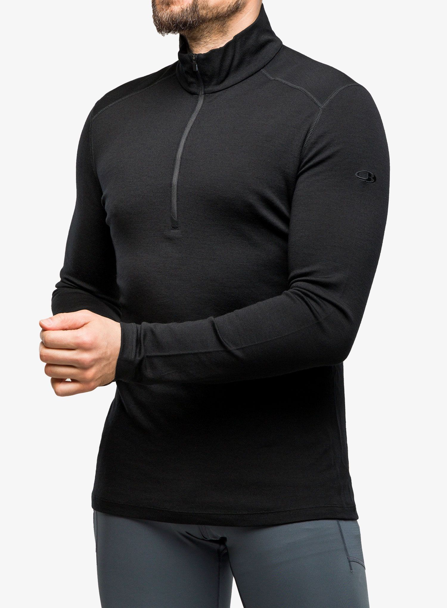 Termo flis jopa Icebreaker 260 Tech L/S Half Zip - black