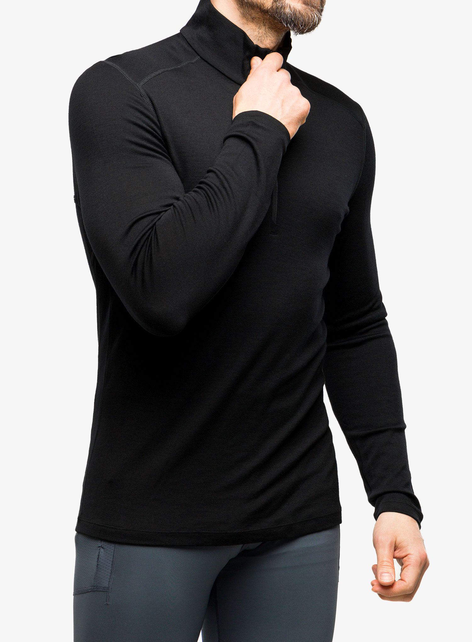 Termo flis jopa Icebreaker 260 Tech L/S Half Zip - black