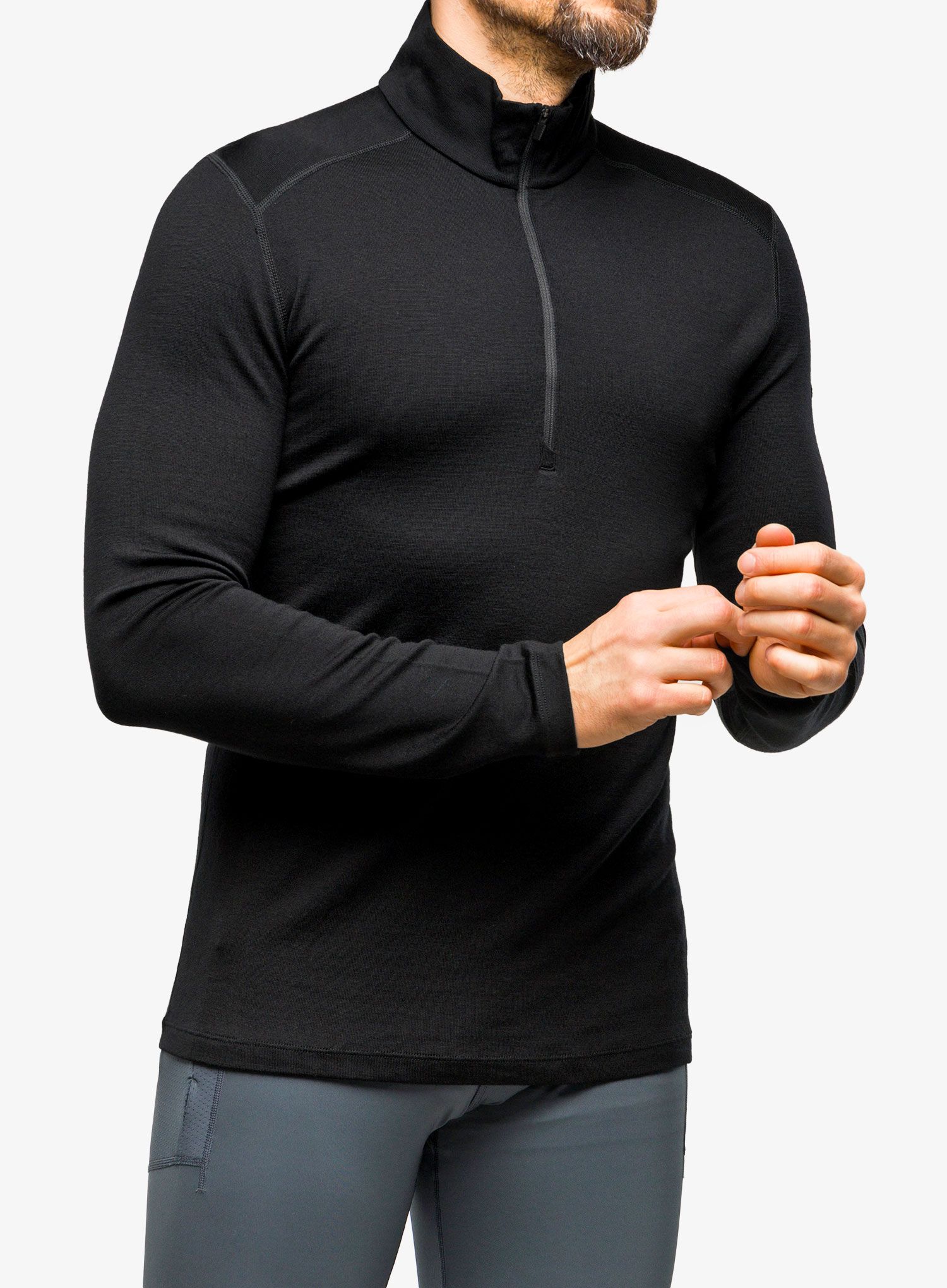 Termo flis jopa Icebreaker 260 Tech L/S Half Zip - black
