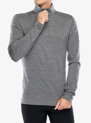 Termo flis jopa Icebreaker 260 Tech L/S Half Zip - gritstone hthr