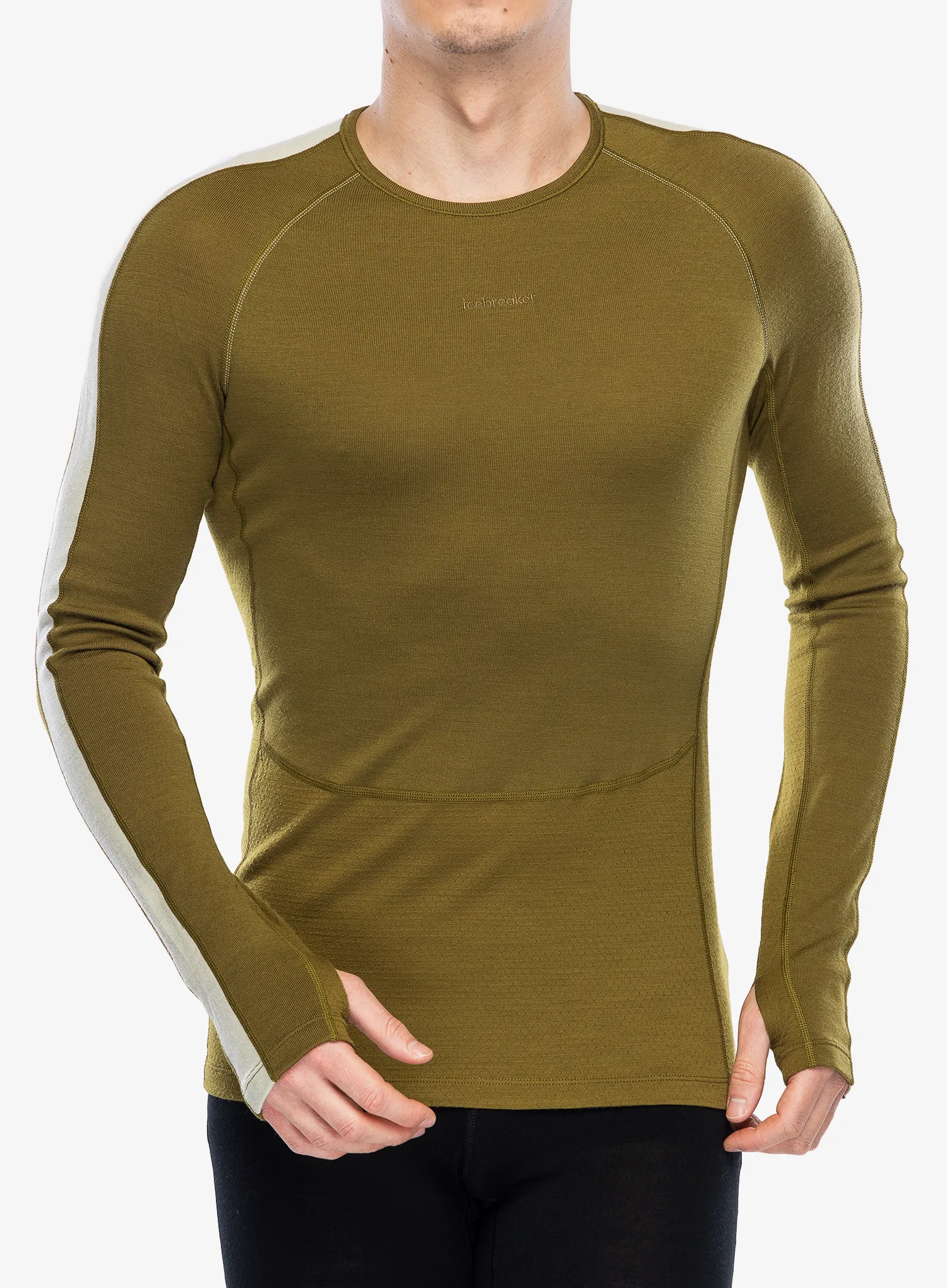 Termo flis jopa Icebreaker 260 ZoneKnit LS Crewe - algae/ashen/cb