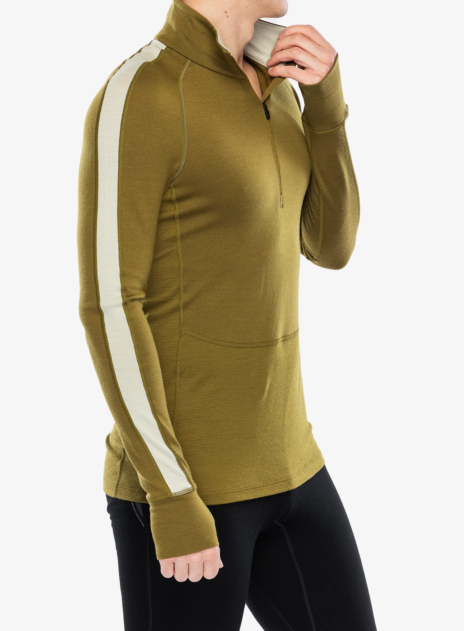 Termo flis jopa Icebreaker 260 ZoneKnit LS Half Zip - algae/ashen/cb