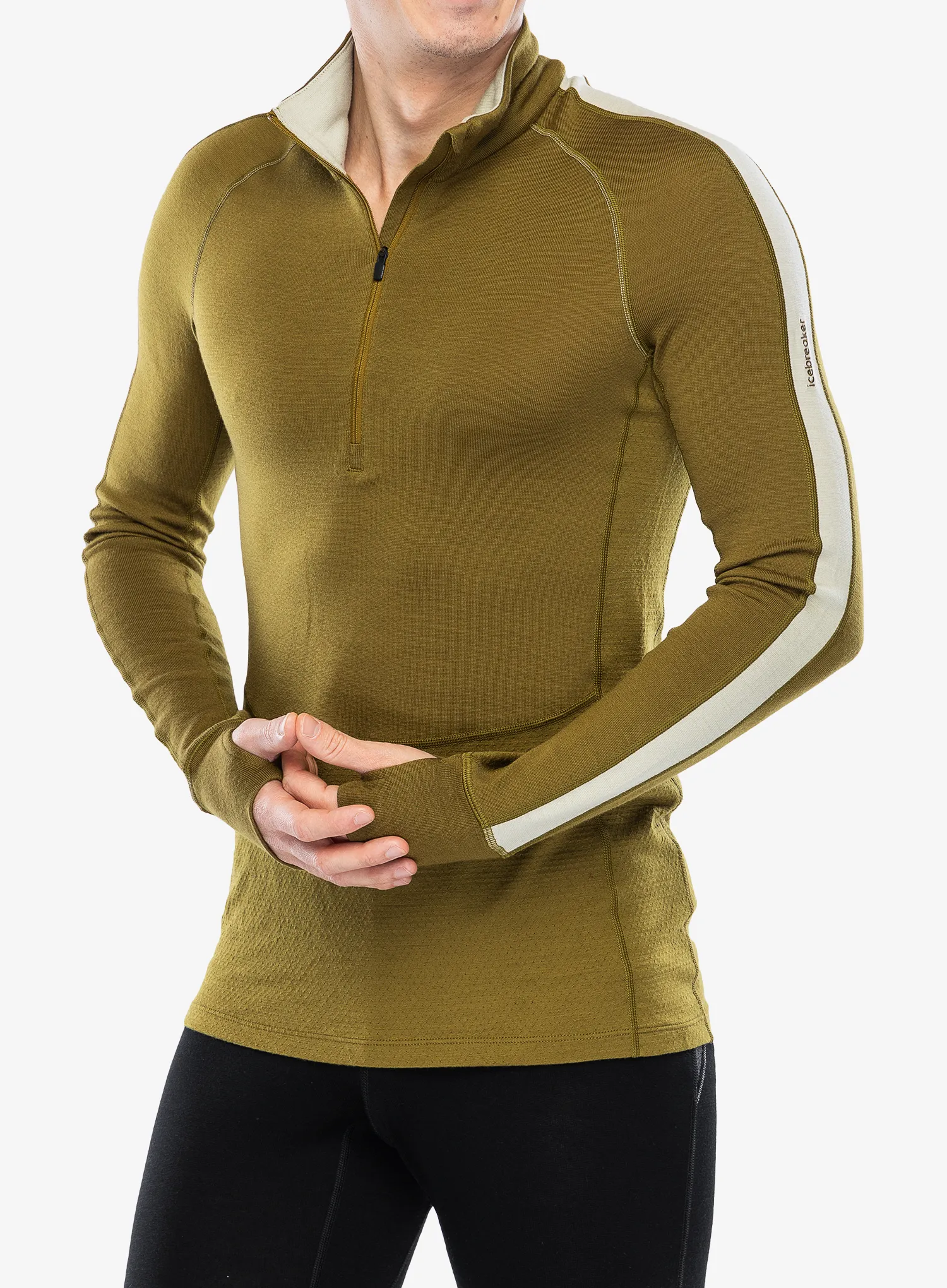 Termo flis jopa Icebreaker 260 ZoneKnit LS Half Zip - algae/ashen/cb