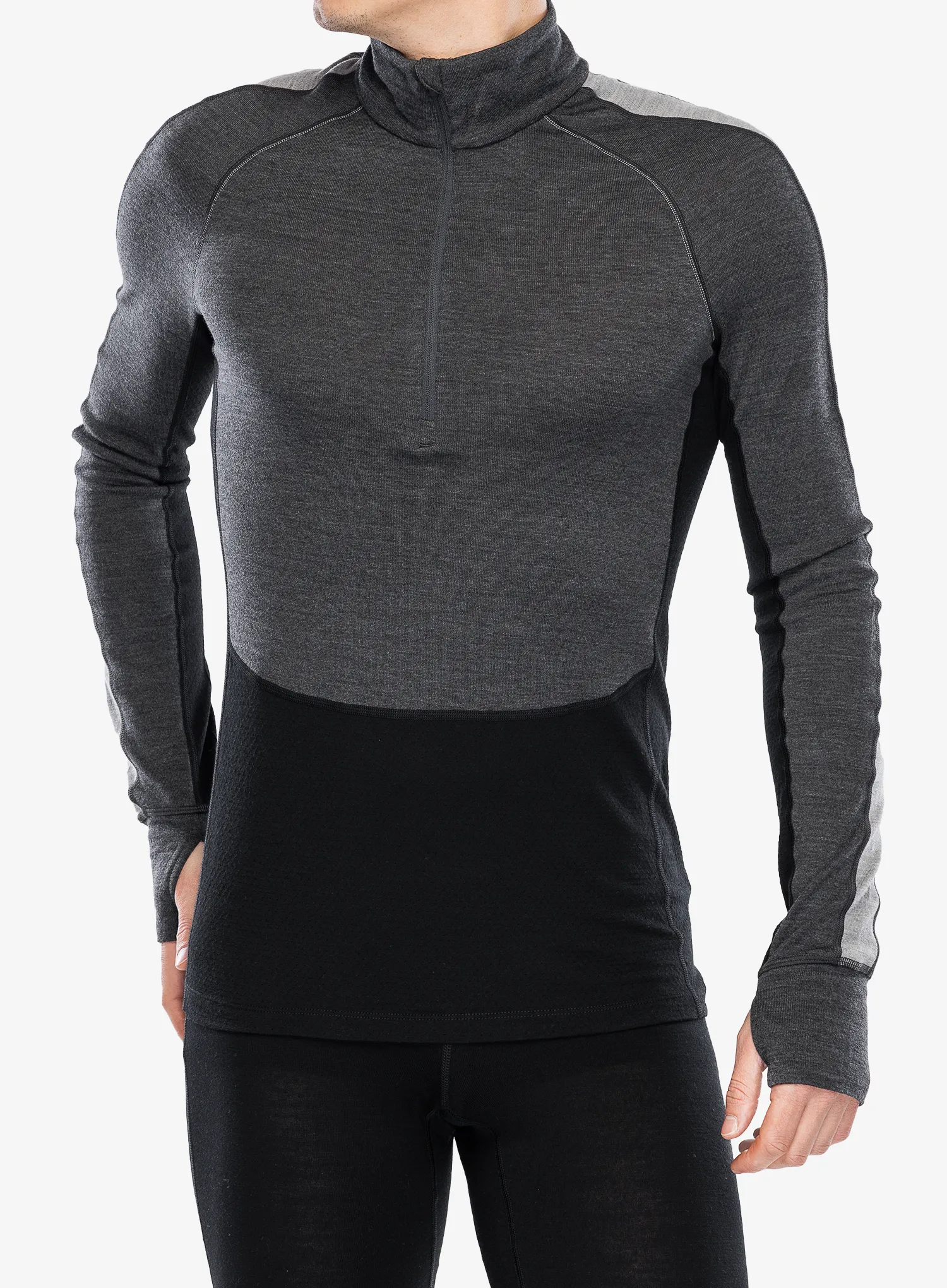 Termo flis jopa Icebreaker 260 ZoneKnit LS Half Zip - jet/metro