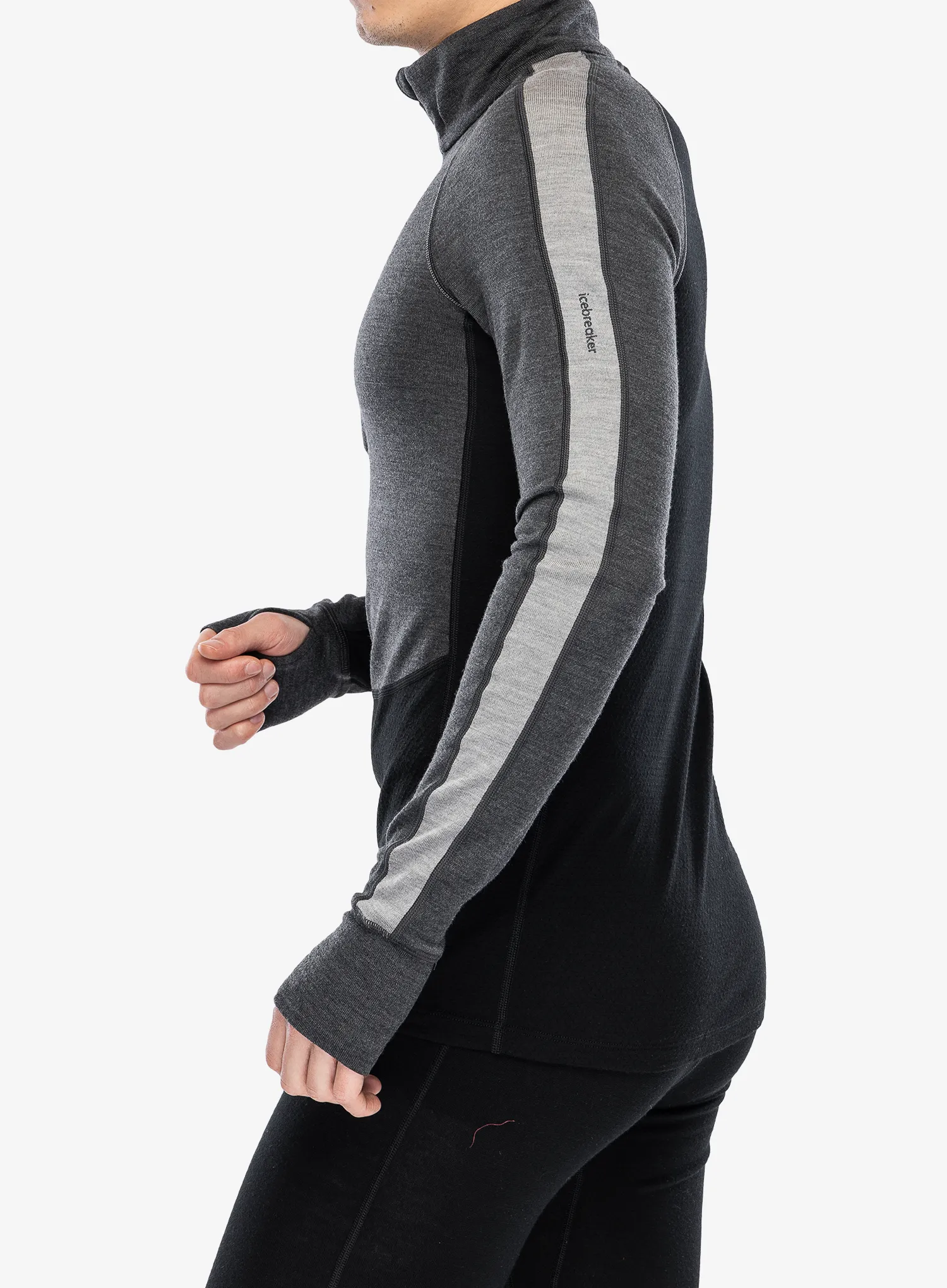 Termo flis jopa Icebreaker 260 ZoneKnit LS Half Zip - jet/metro