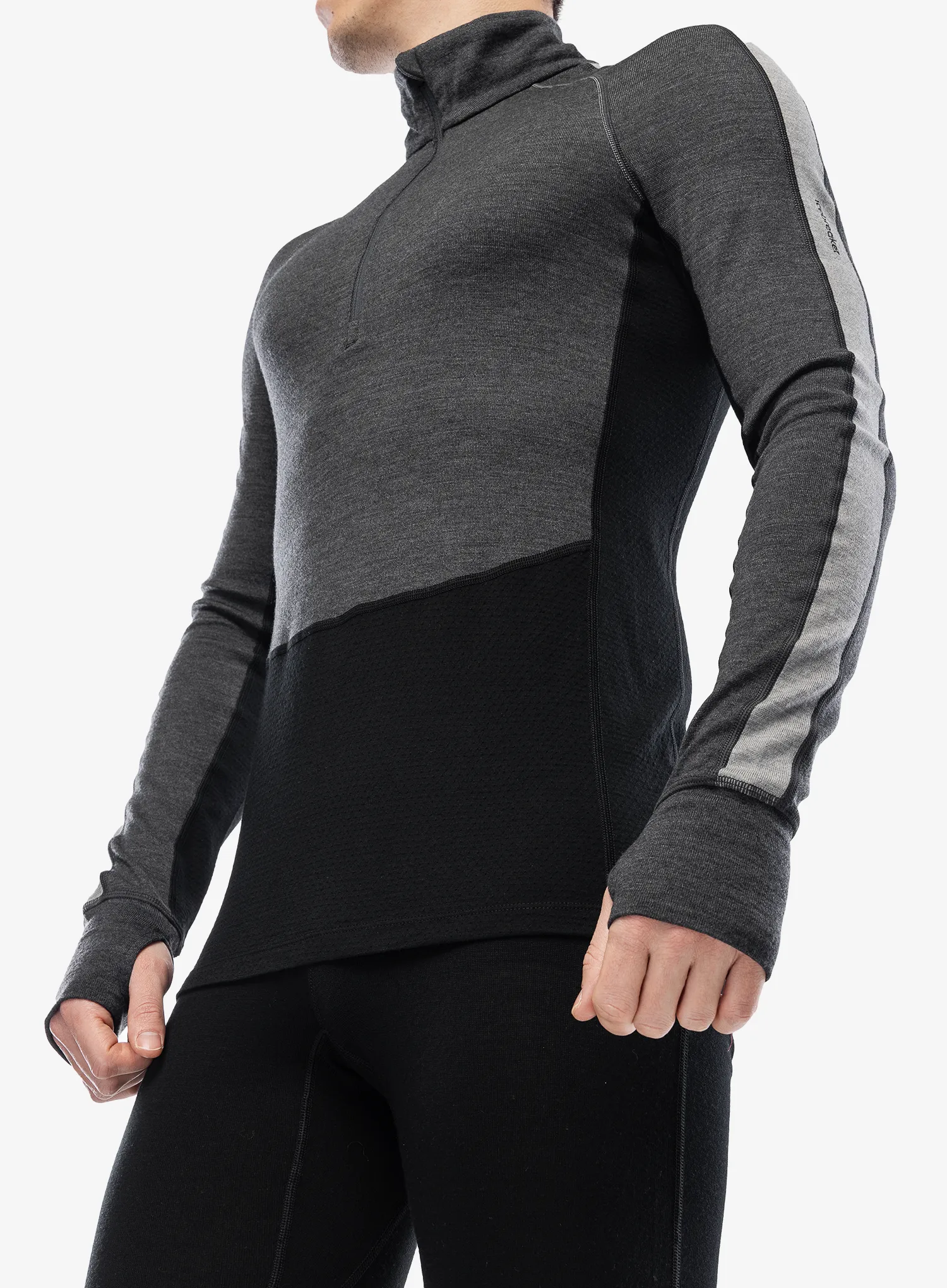 Termo flis jopa Icebreaker 260 ZoneKnit LS Half Zip - jet/metro