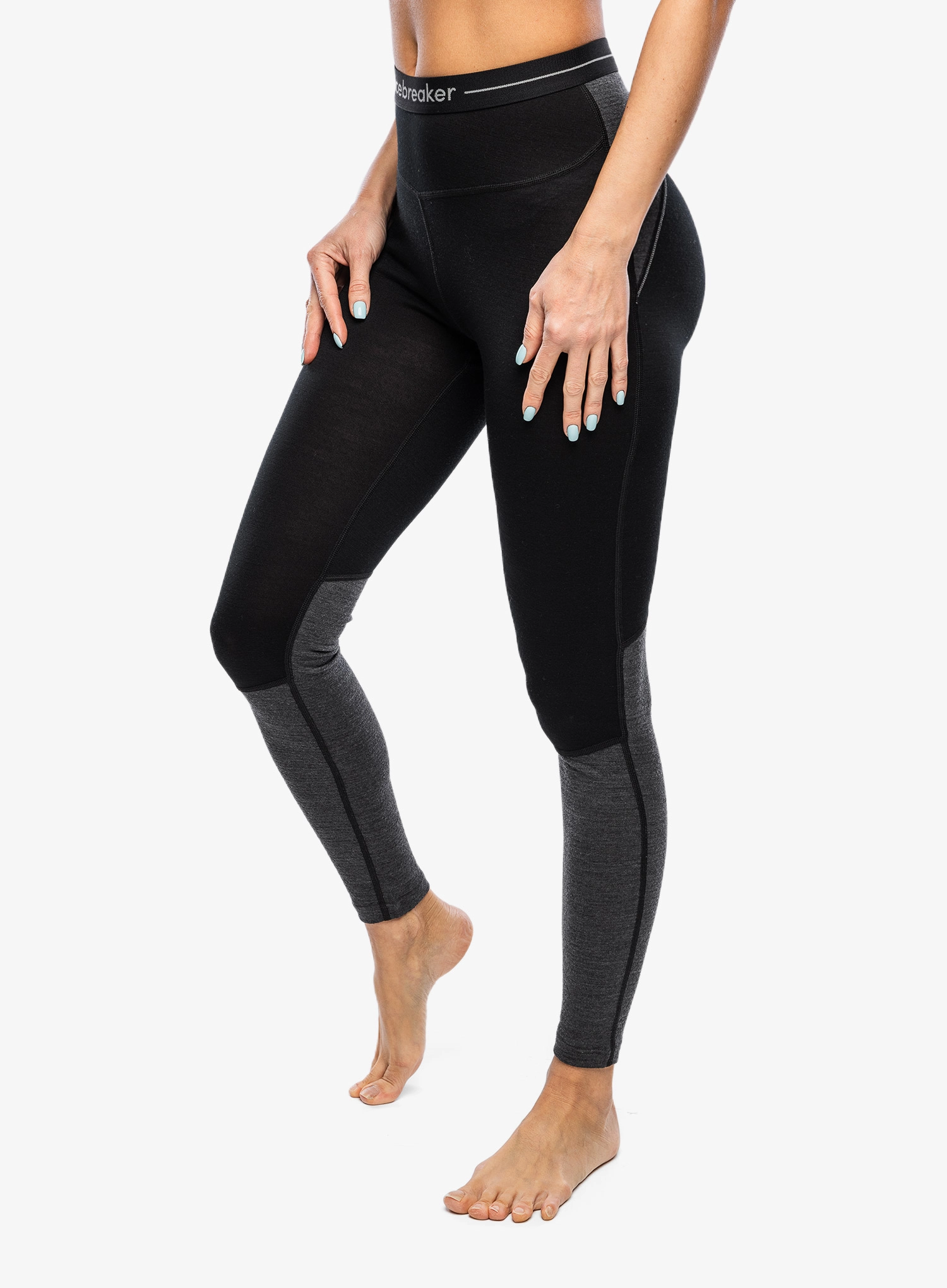 Ženske termo pajkice Icebreaker 260 ZoneKnit Leggings - black/jet