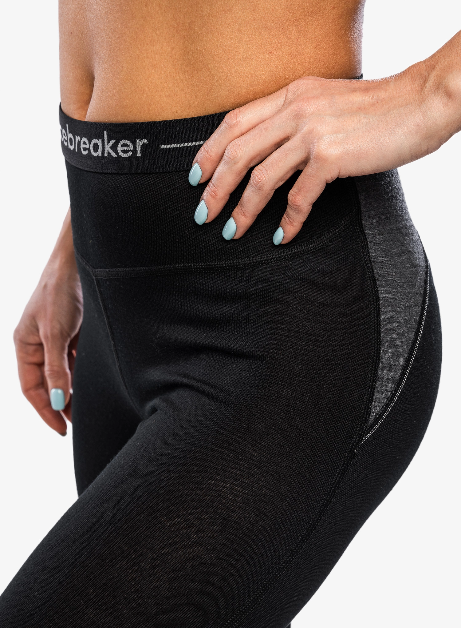 Ženske termo pajkice Icebreaker 260 ZoneKnit Leggings - black/jet
