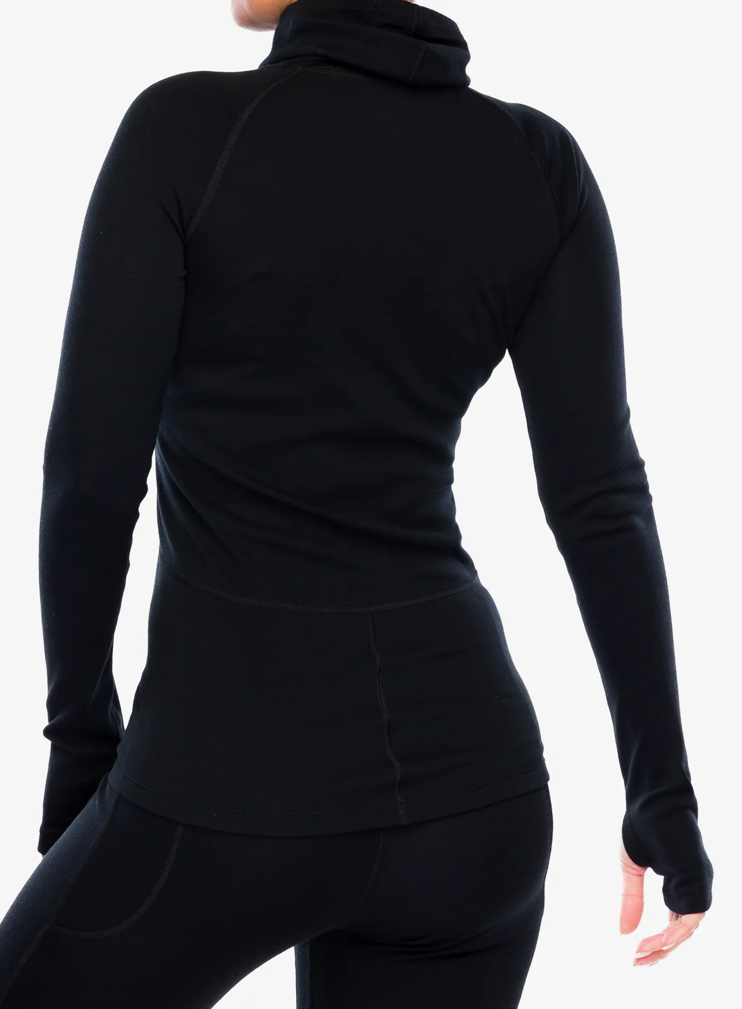 Ženska termo flis jopa Icebreaker 300 Merino Fine Polar LS Roll Neck - black