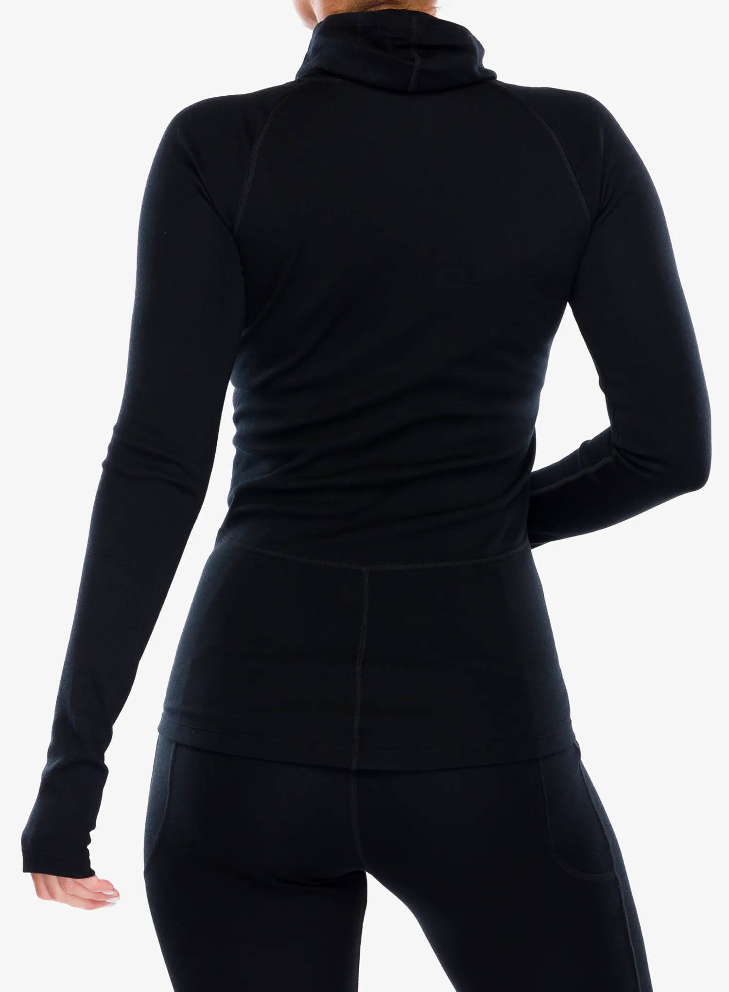 Ženska termo flis jopa Icebreaker 300 Merino Fine Polar LS Roll Neck - black