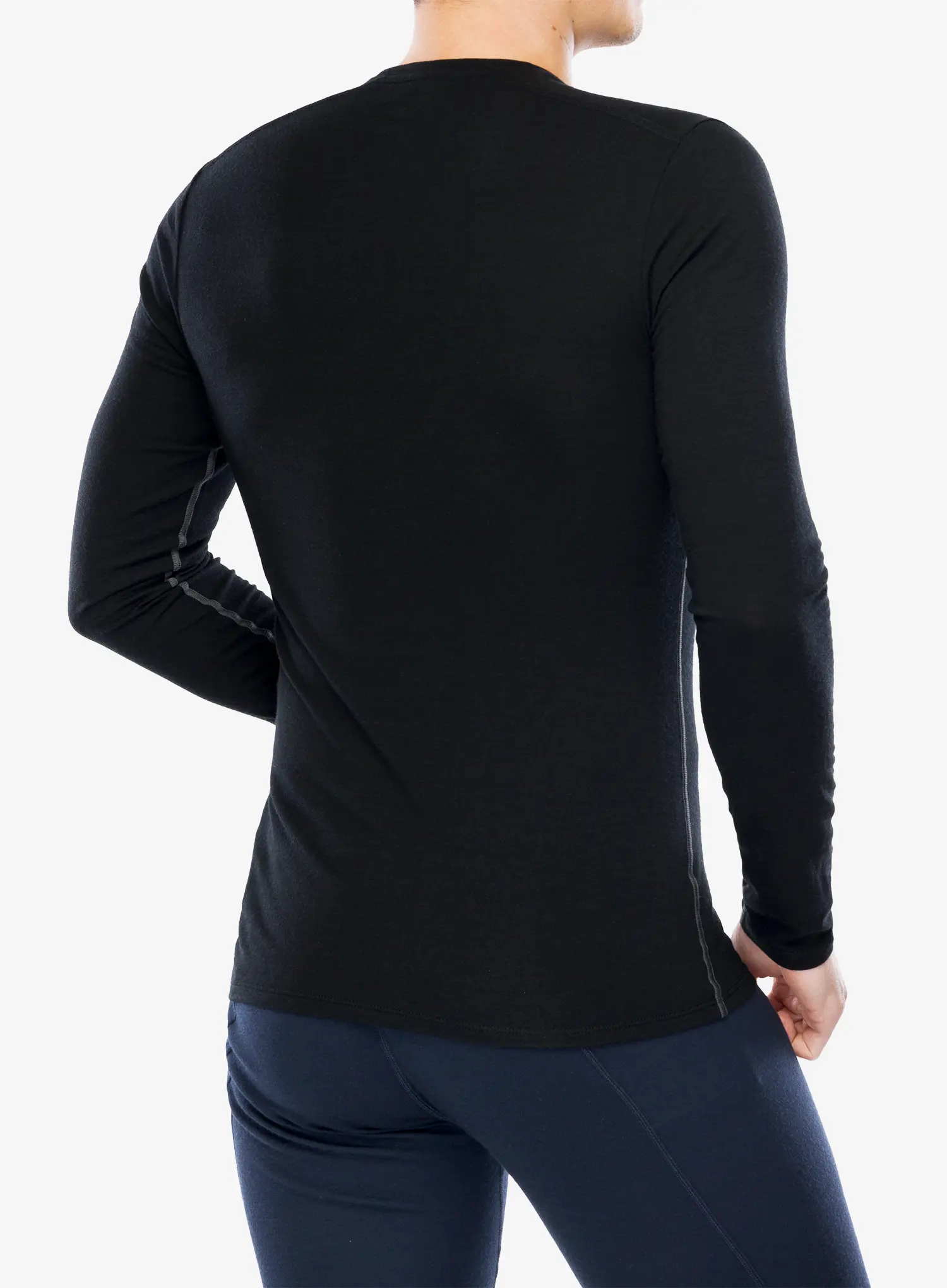 Termo flis jopa Icebreaker Anatomica LS Crewe - black