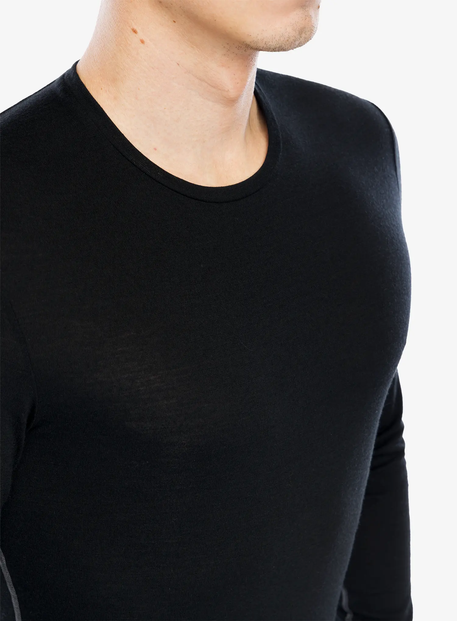 Termo flis jopa Icebreaker Anatomica LS Crewe - black