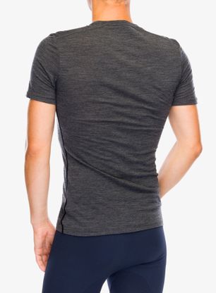 Termo majica Icebreaker Anatomica S/S Crewe - jet hthr