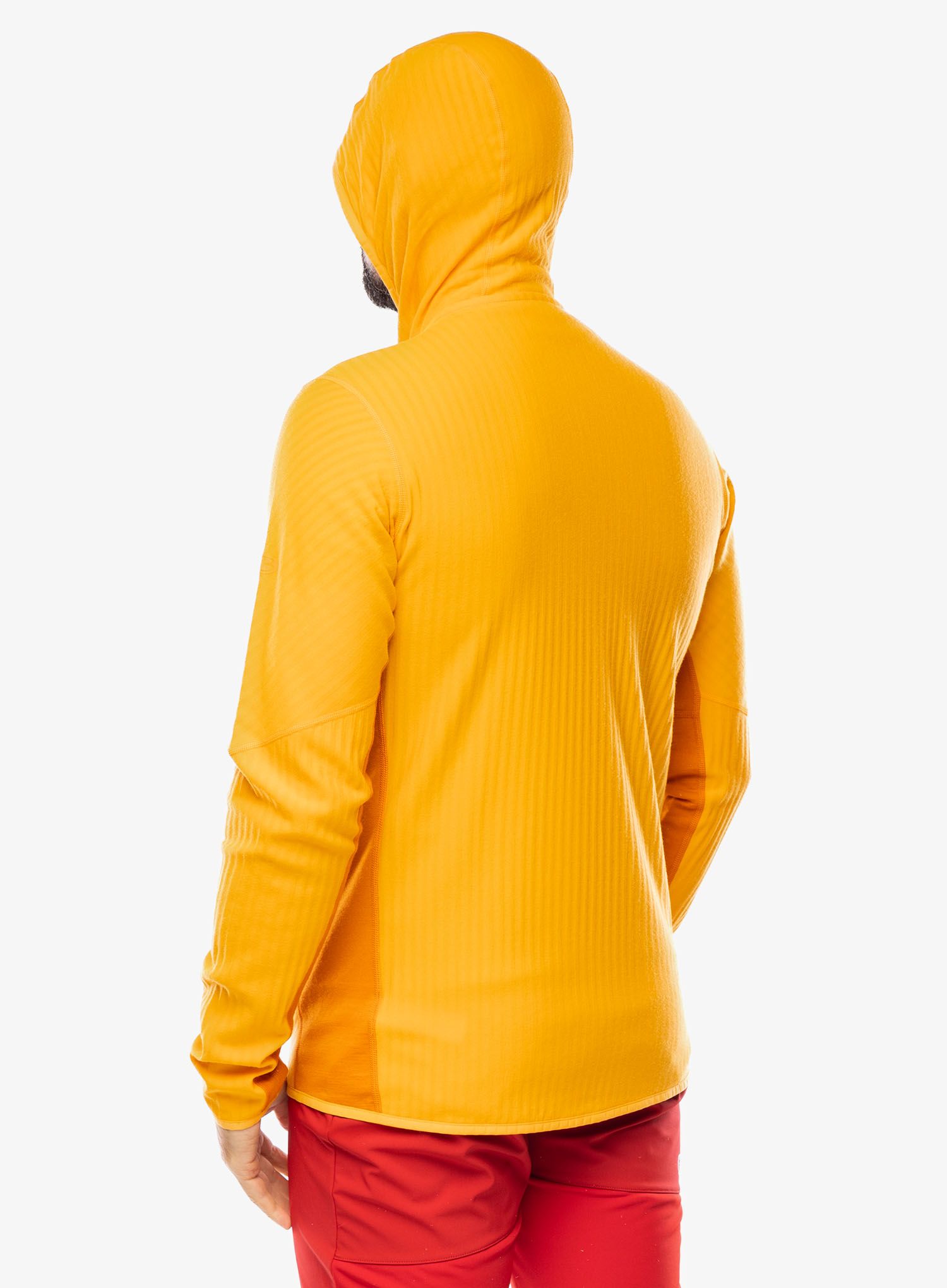 Jopica s kapuco Icebreaker Descender LS Zip Hood - solar/earth