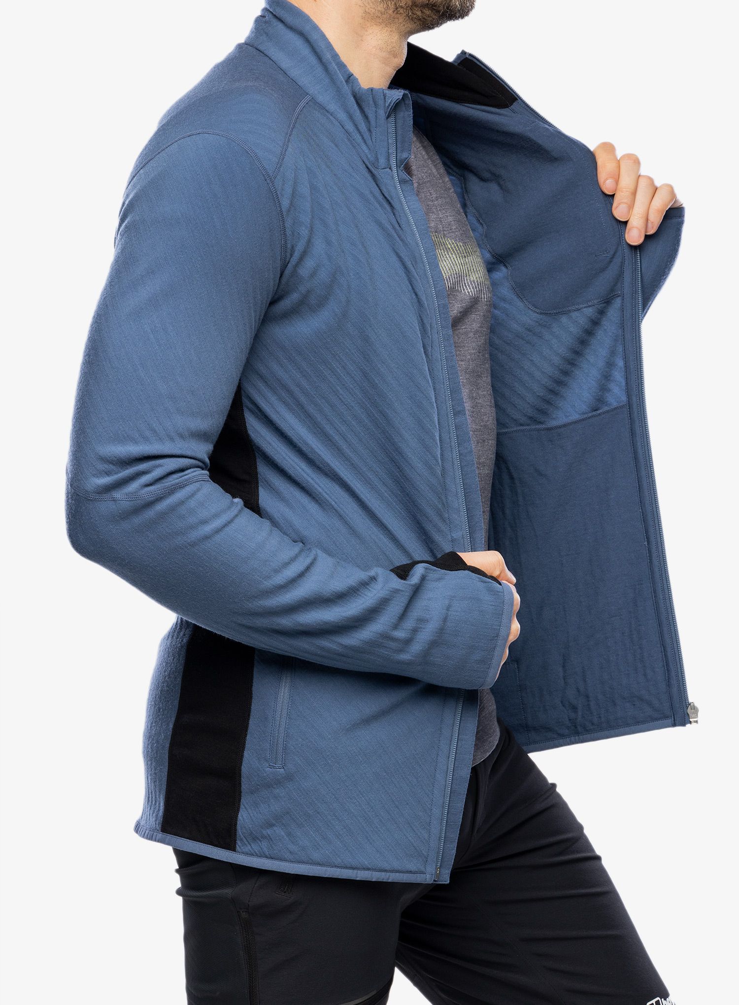 Jopica na zadrgo Icebreaker Descender L/S Zip - dawn/black/cb