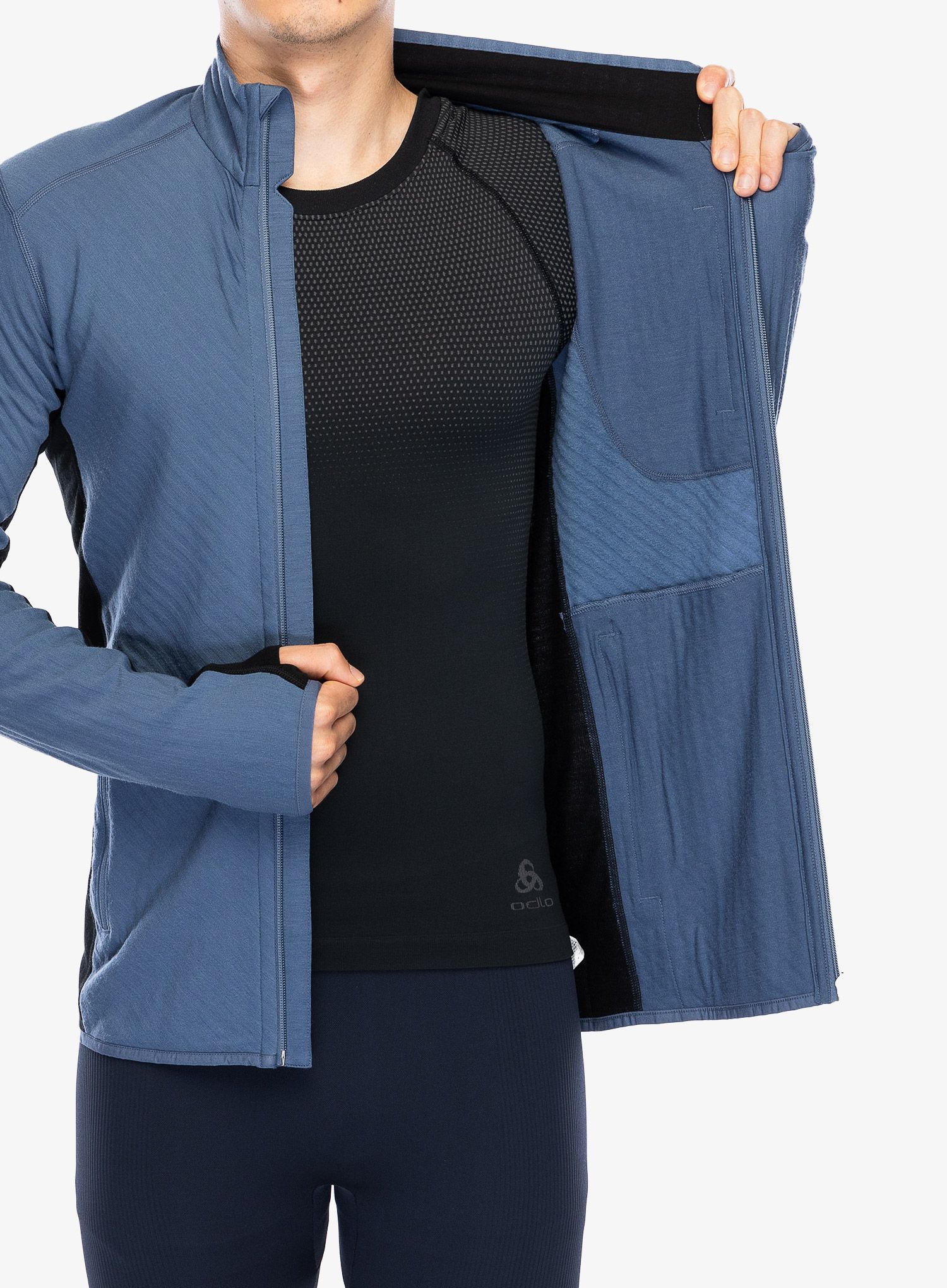 Jopica na zadrgo Icebreaker Descender L/S Zip - dawn/black/cb