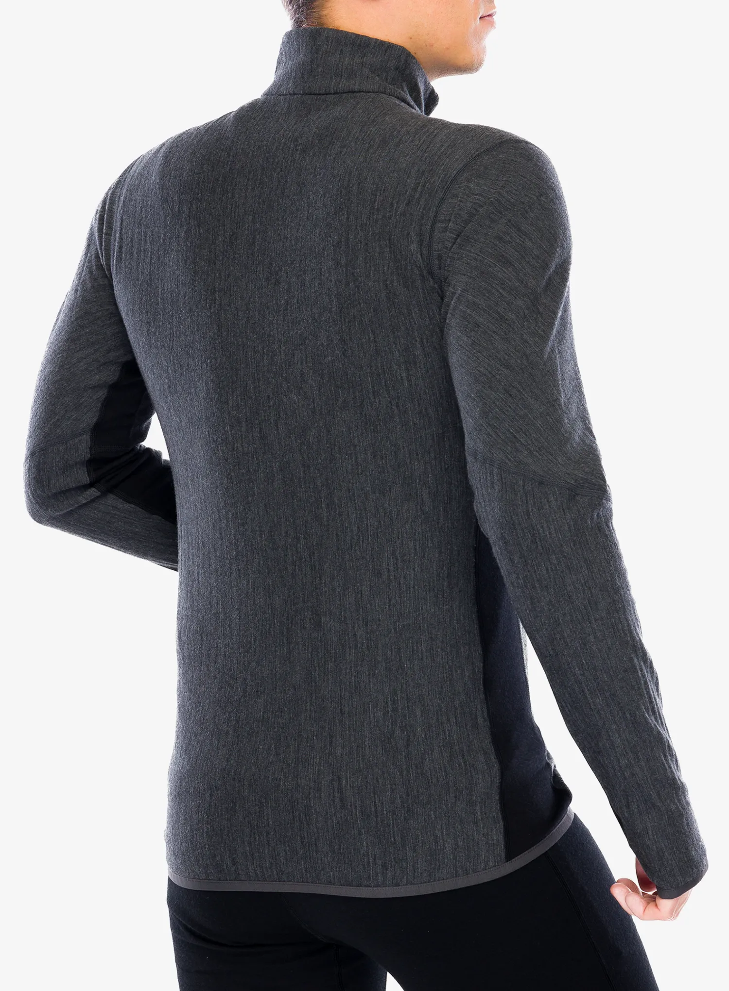 Jopica na zadrgo Icebreaker Descender L/S Zip - jet hthr/black