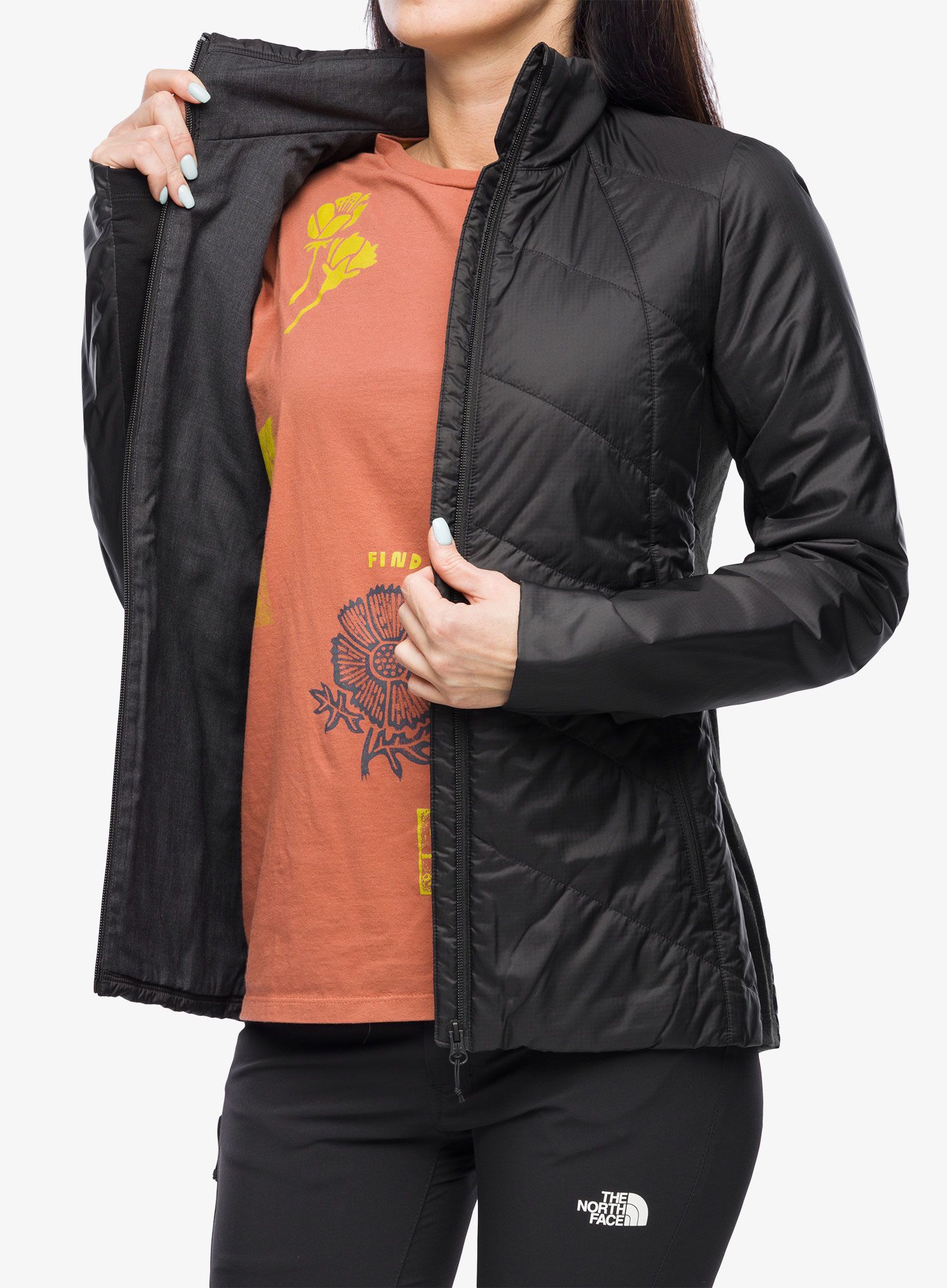 Ženska hibridna jakna Icebreaker Helix Jacket - black
