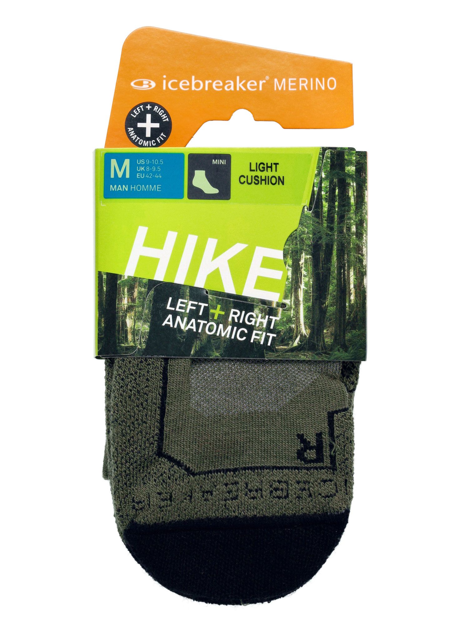 Merino nogavice Icebreaker Hike+ Light Mini - loden/black/gritstone hthr