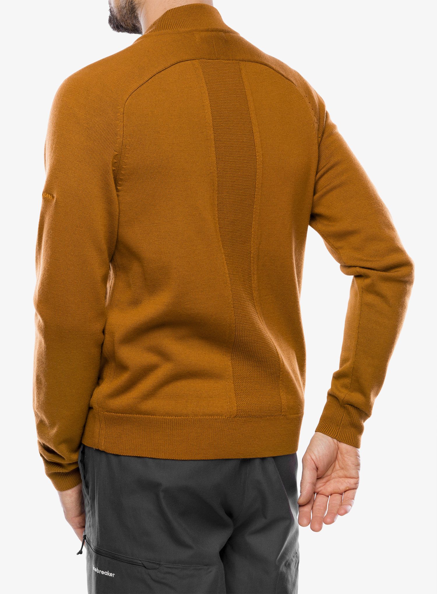 Hibridna jakna Icebreaker ICL ZoneKnit Insulated Knit Bomber - clove