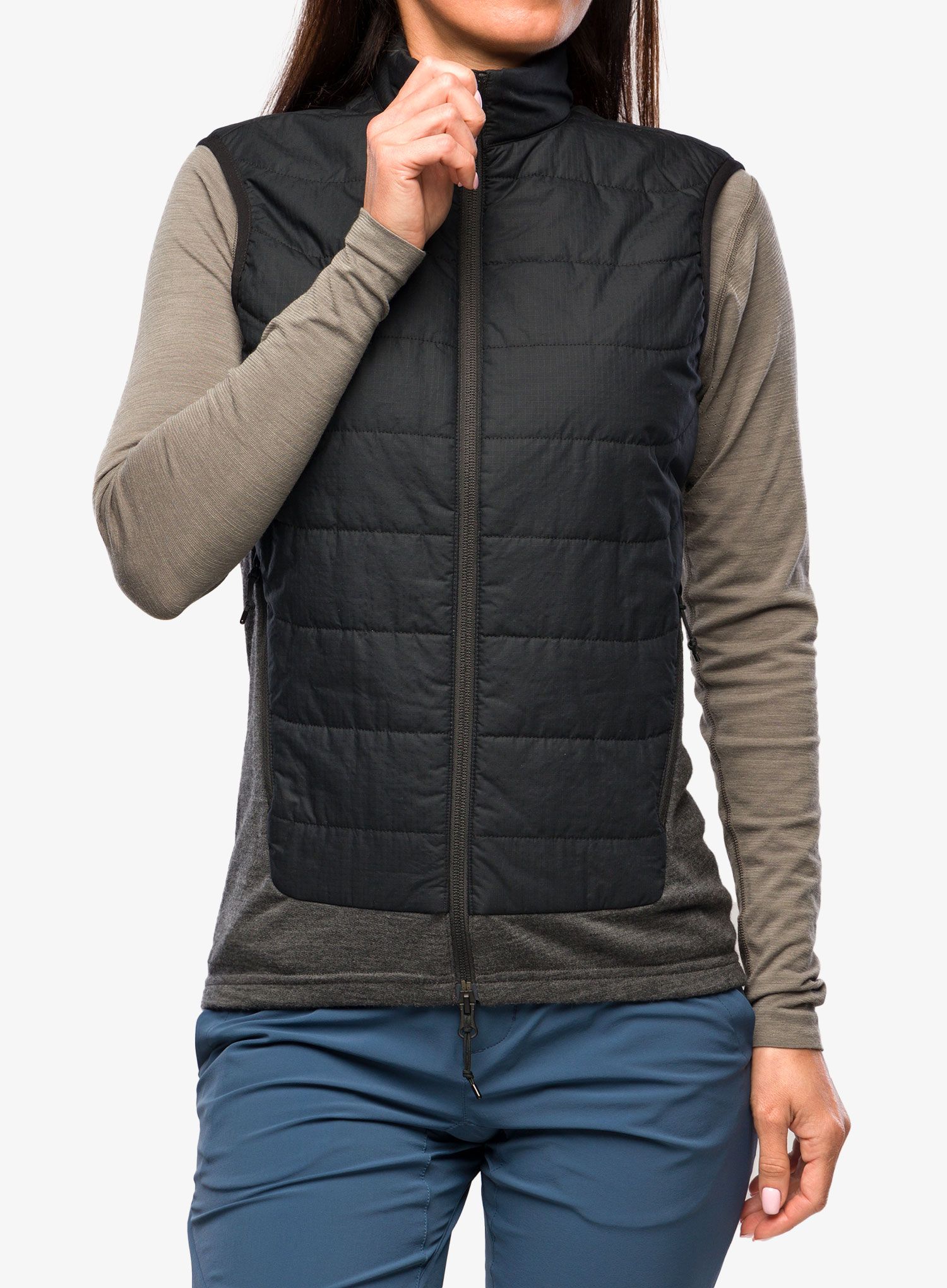 Ženski brezrokavnik Icebreaker MerinoLoft Vest - black/jet hthr