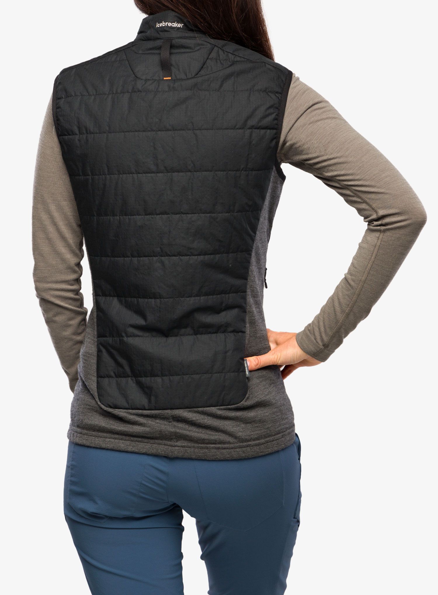 Ženski brezrokavnik Icebreaker MerinoLoft Vest - black/jet hthr