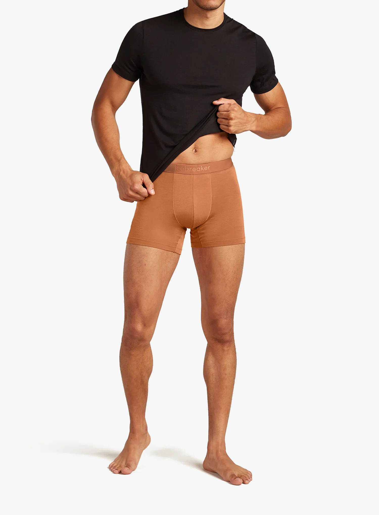 Boksarice Icebreaker Merino 125 Cool-Lite Anatomica Boxers - dusty clay