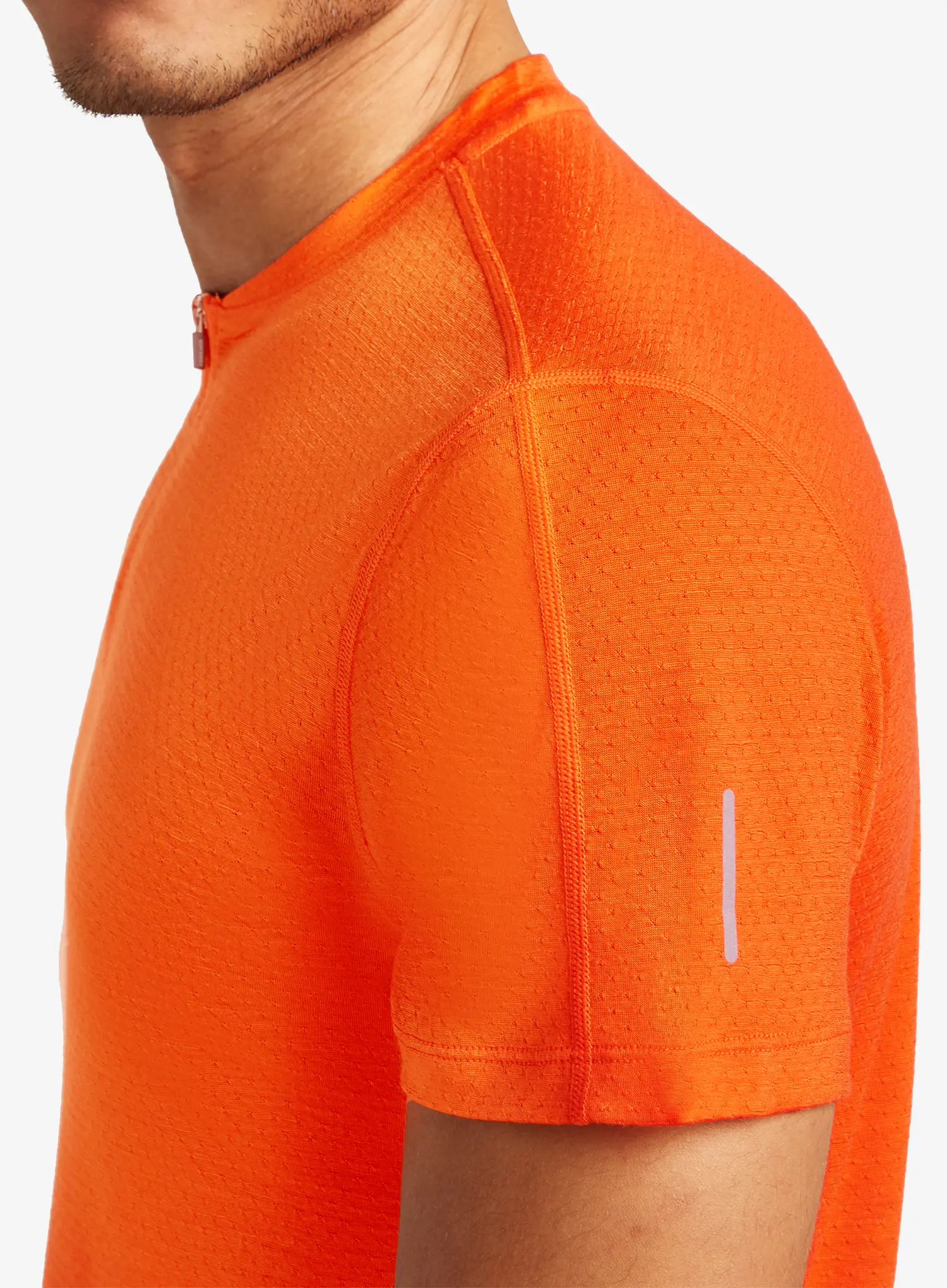Majica za tek Icebreaker Merino 125 Cool-Lite Speed SS Quarter Zip - blaze