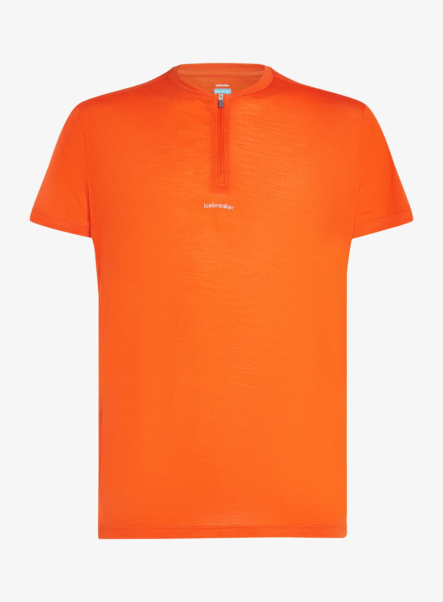 Majica za tek Icebreaker Merino 125 Cool-Lite Speed SS Quarter Zip - blaze