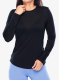 Ženska jopica brez kapuce Icebreaker Merino 125 Cool-Lite Sphere III LS Tee - black