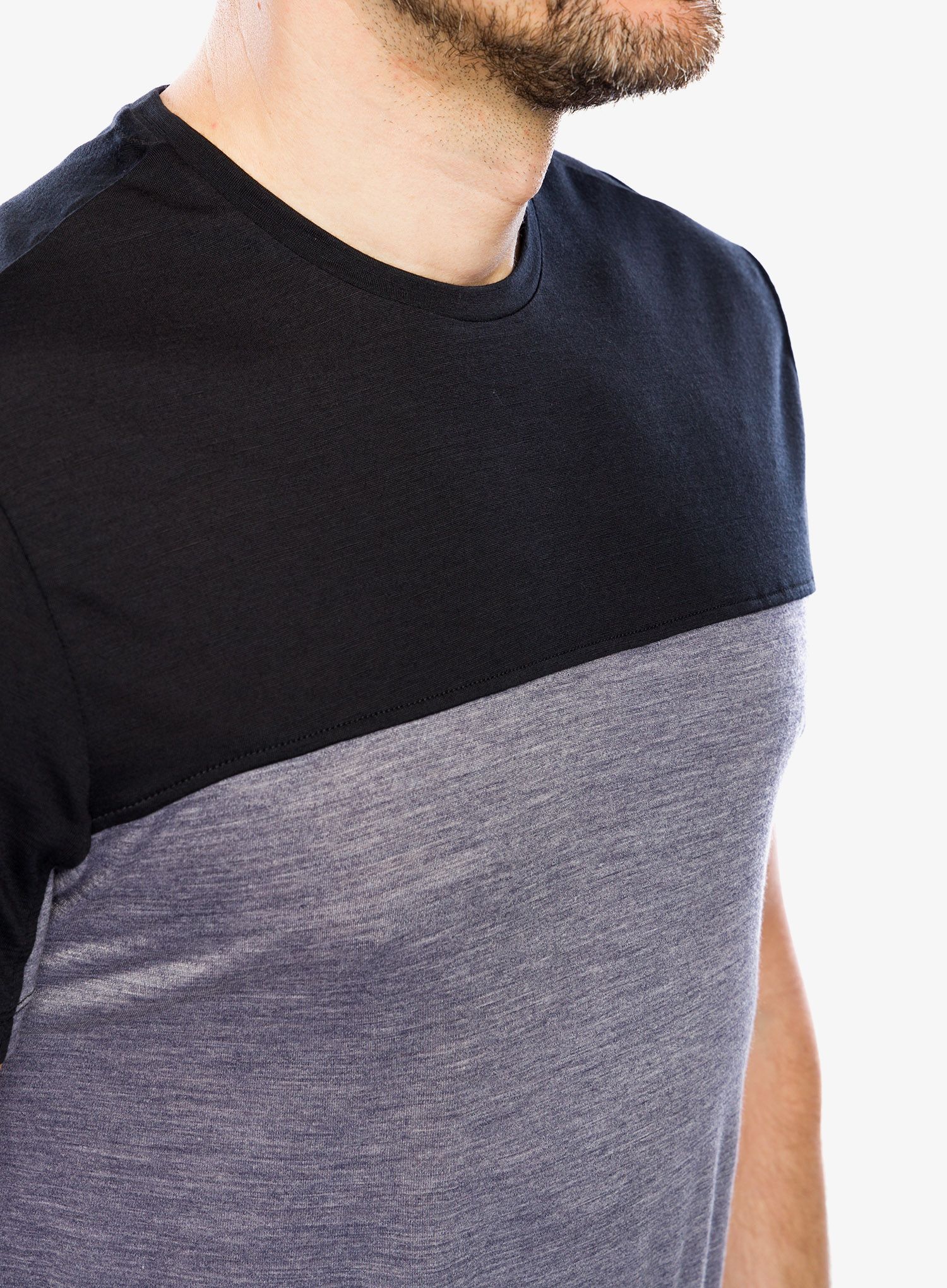 Merino majica Icebreaker Merino 125 Cool-Lite Sphere III SS Tee Colour Block - graphite/black