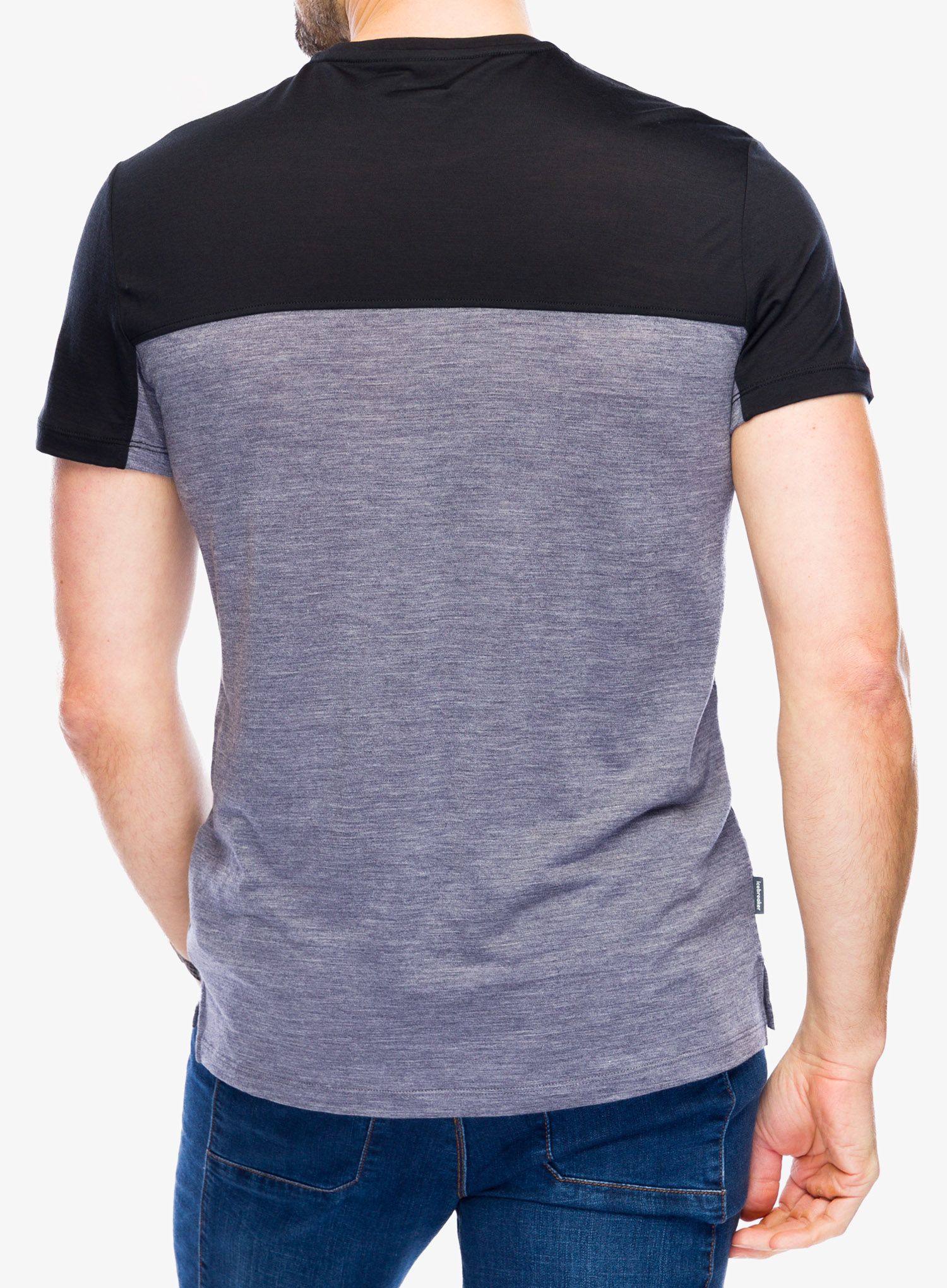 Merino majica Icebreaker Merino 125 Cool-Lite Sphere III SS Tee Colour Block - graphite/black