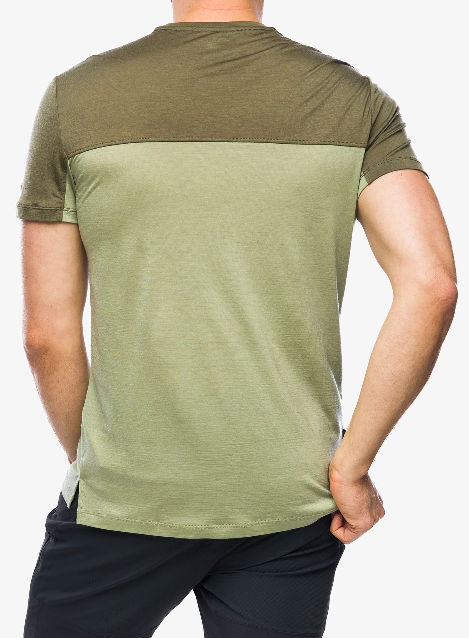 Majica s kratkimi rokavi Icebreaker Merino 125 Cool-Lite Sphere III SS Tee Colour Block - lichen/loden
