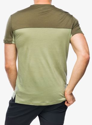 Majica s kratkimi rokavi Icebreaker Merino 125 Cool-Lite Sphere III SS Tee Colour Block - lichen/loden