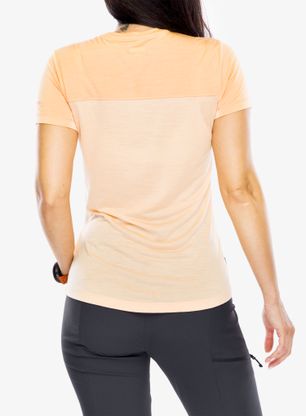 Ženska merino majica Icebreaker Merino 125 Cool-Lite Sphere III SS Tee Colour Block - sunstone/feldspar/cb