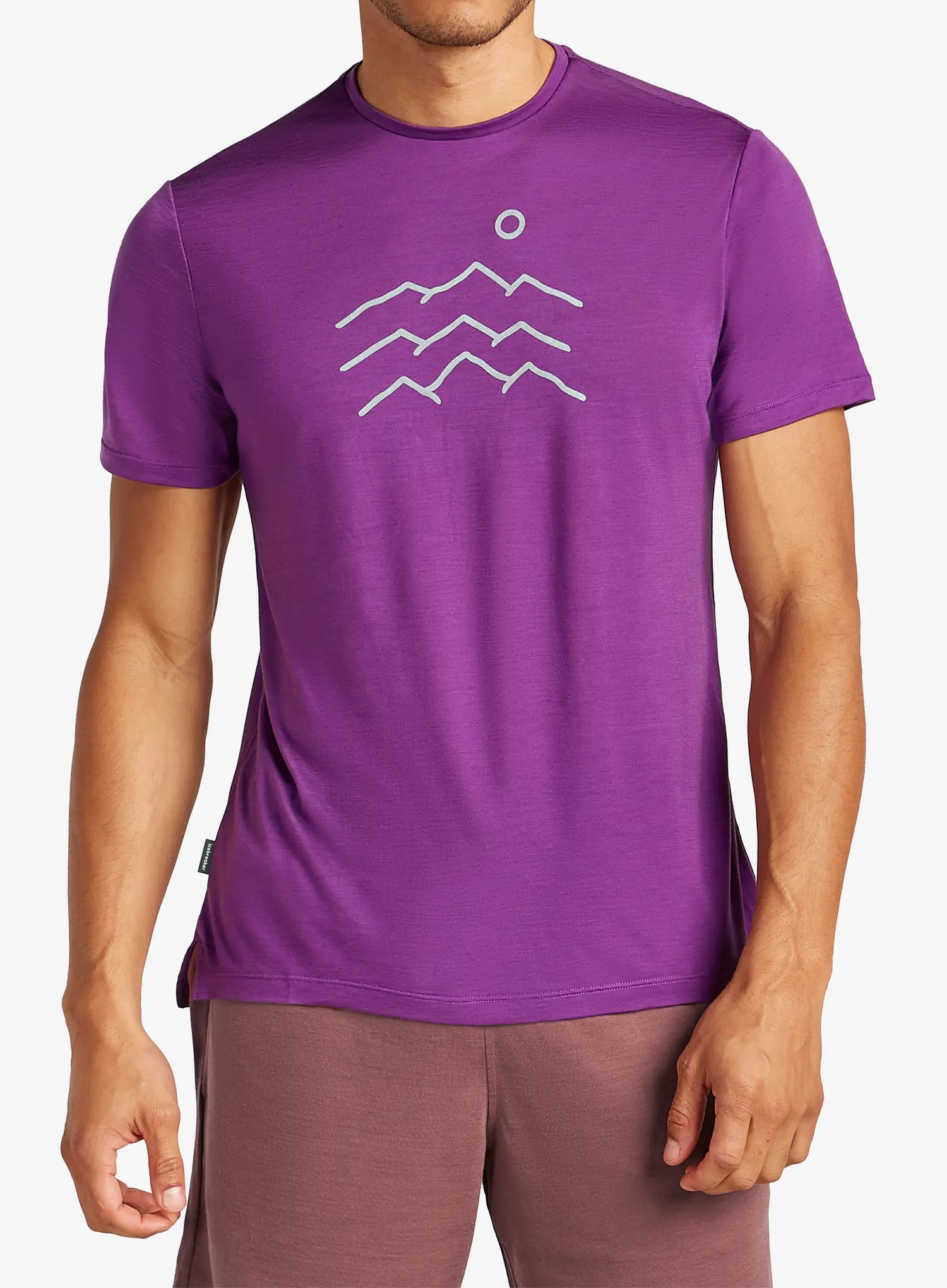Majica s potiskom Icebreaker Merino 125 Cool-Lite Sphere SS Tee Across - passion