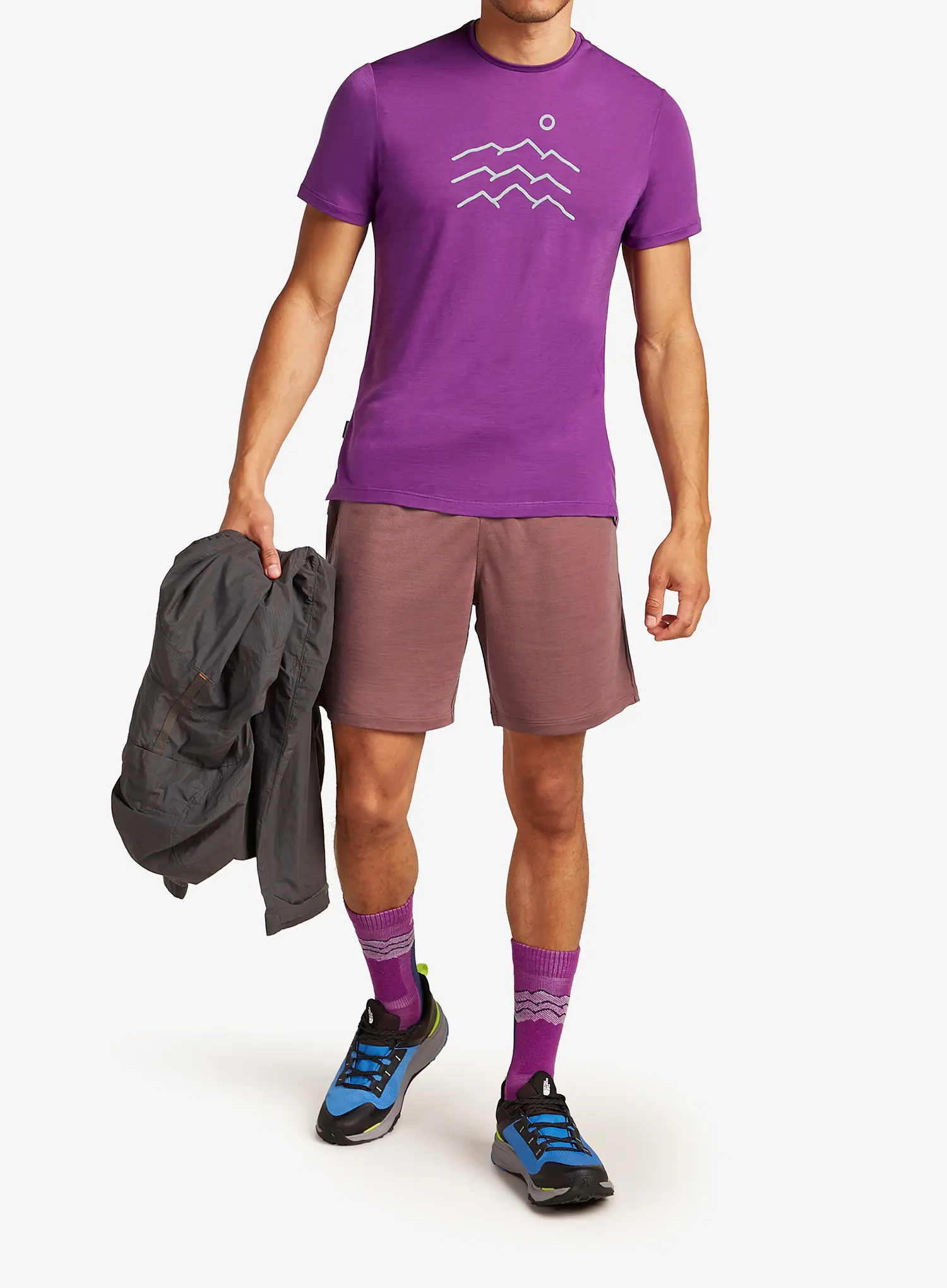 Majica s potiskom Icebreaker Merino 125 Cool-Lite Sphere SS Tee Across - passion