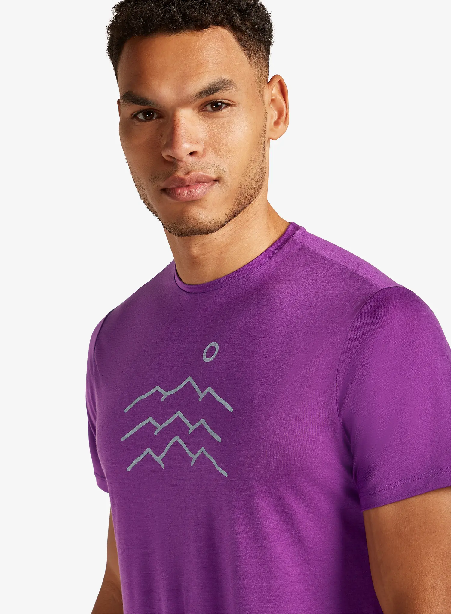 Majica s potiskom Icebreaker Merino 125 Cool-Lite Sphere SS Tee Across - passion