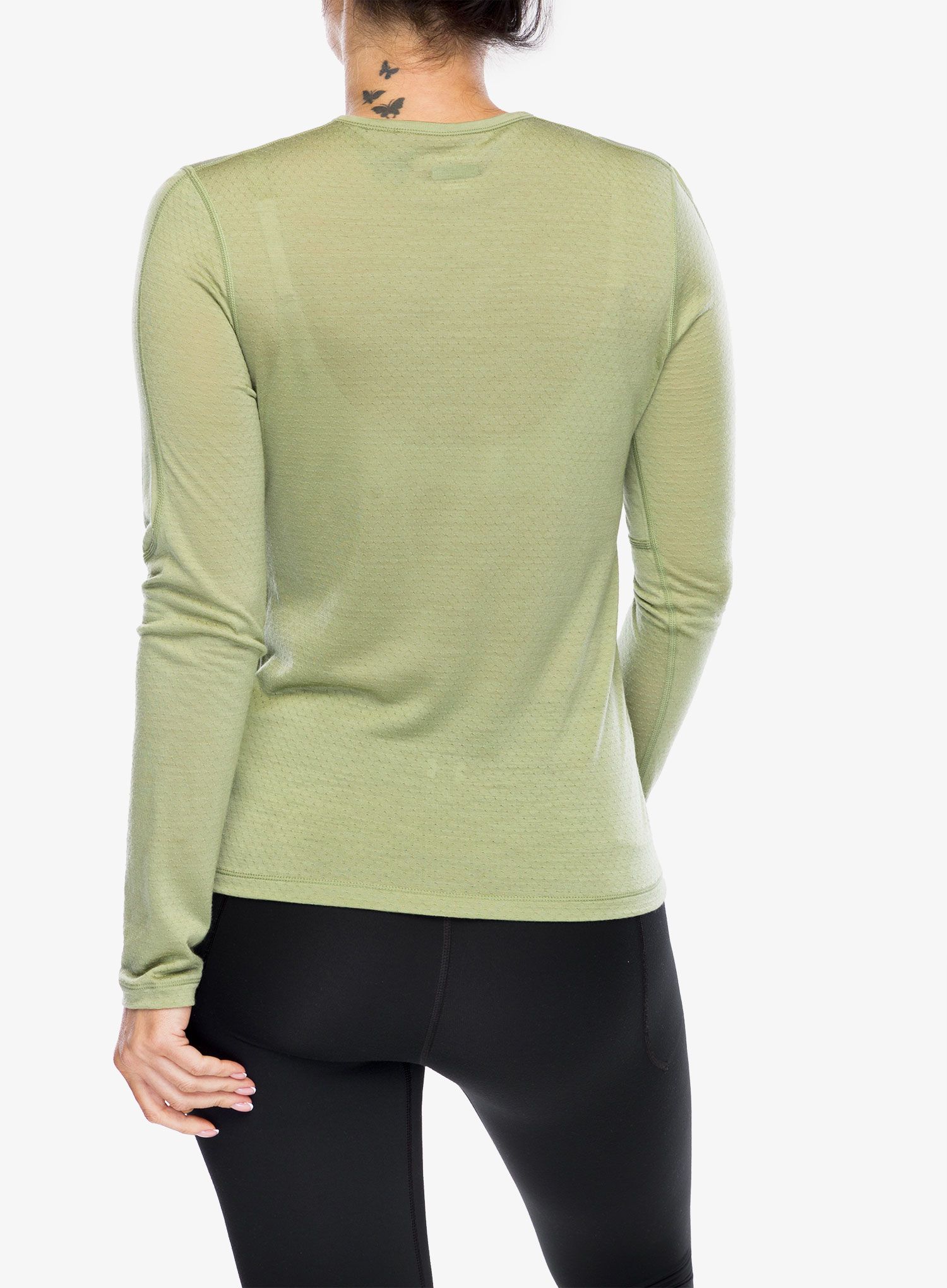 Ženska tekaška jopica Icebreaker Merino 125 ZoneKnit Energy Wind LS Tee - lichen