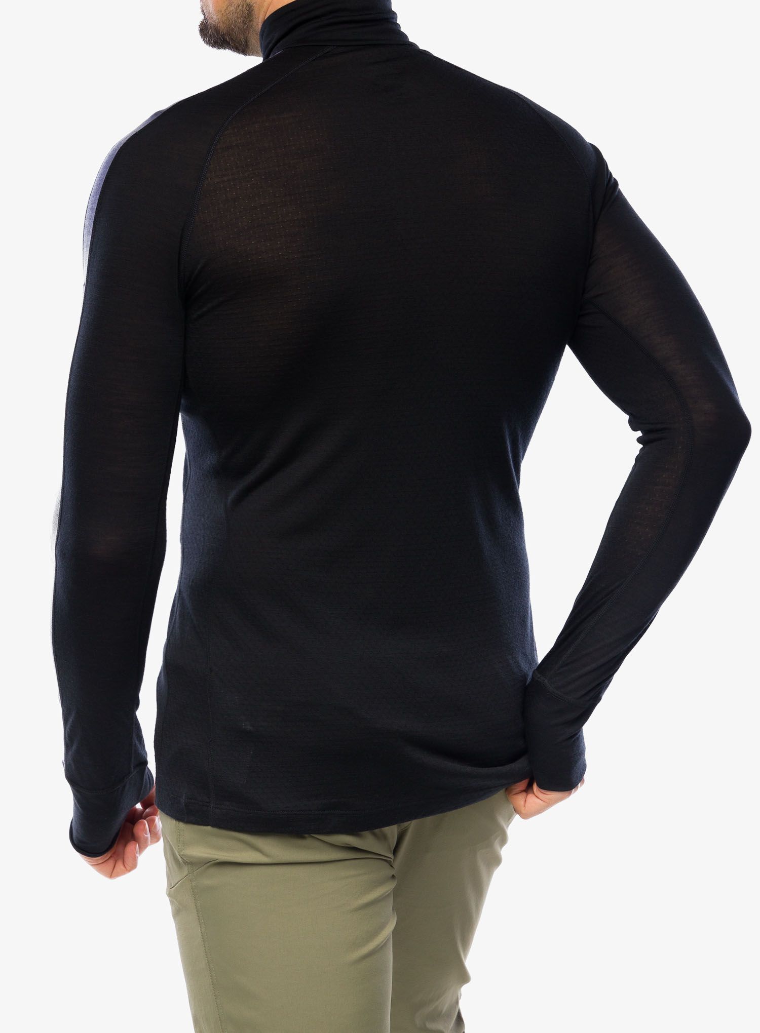 Termo flis jopa Icebreaker Merino 125 ZoneKnit LS Half Zip - black/graphite/cb