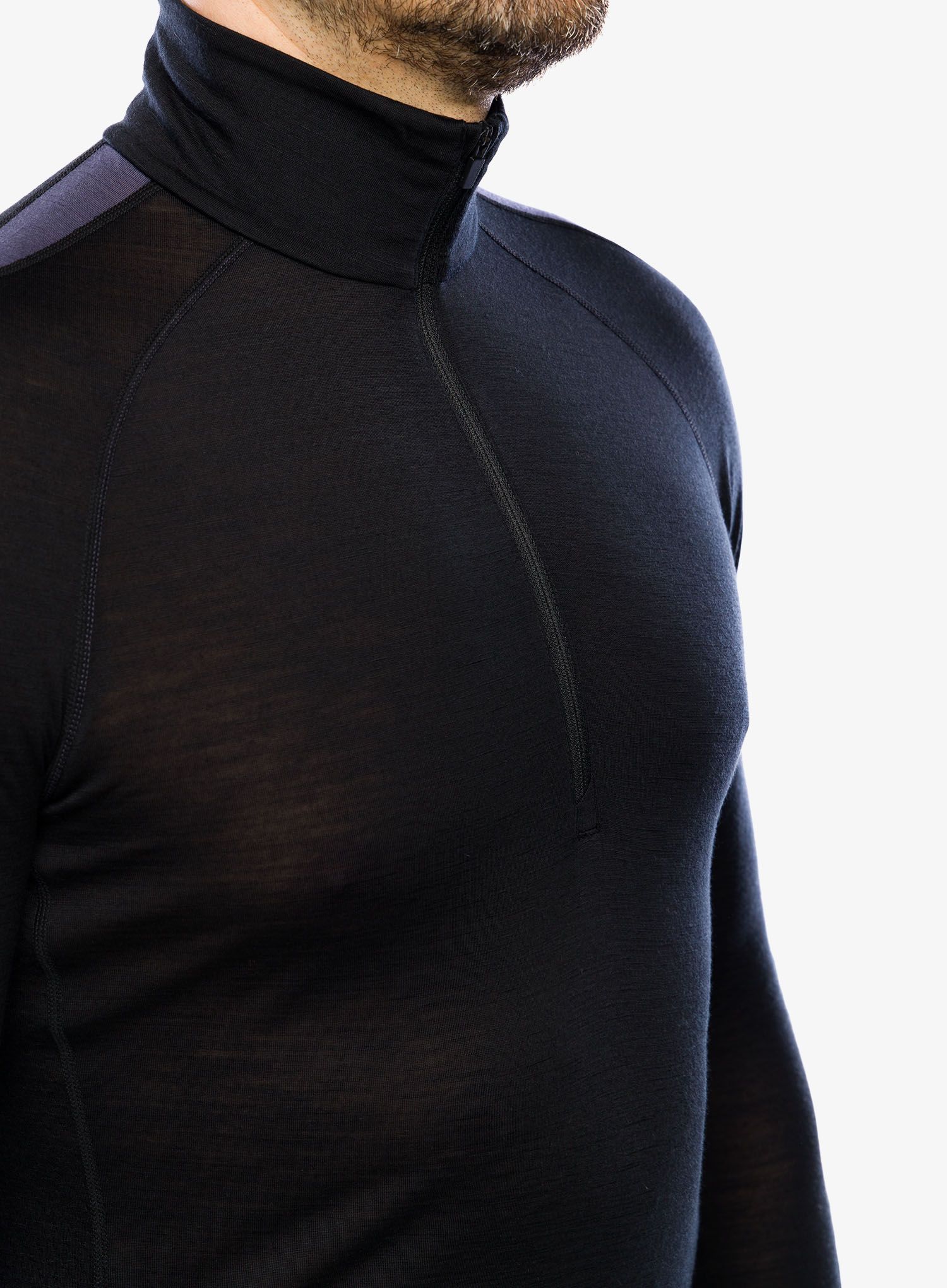 Termo flis jopa Icebreaker Merino 125 ZoneKnit LS Half Zip - black/graphite/cb