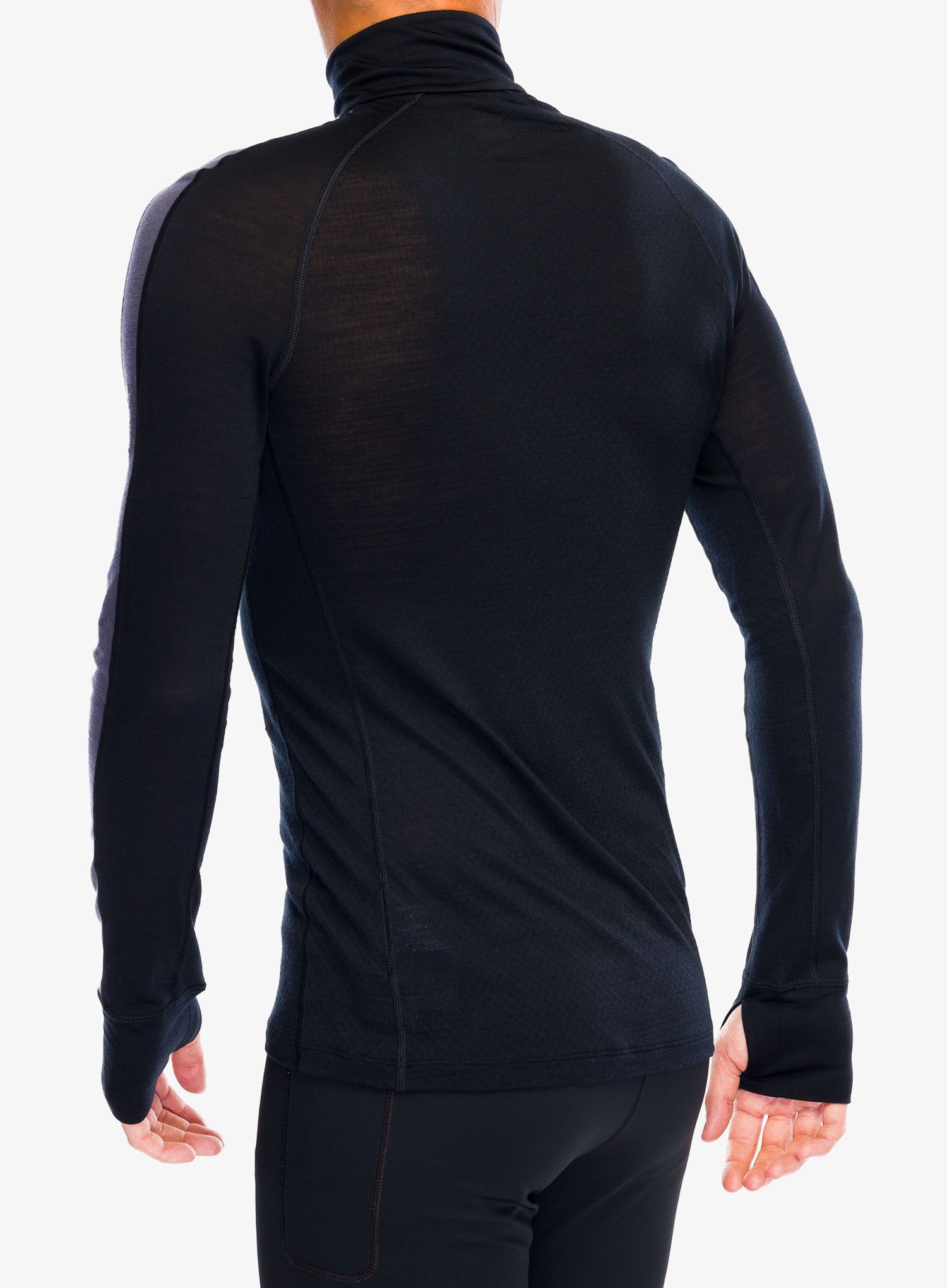 Termo flis jopa Icebreaker Merino 125 ZoneKnit LS Half Zip - black/graphite/cb