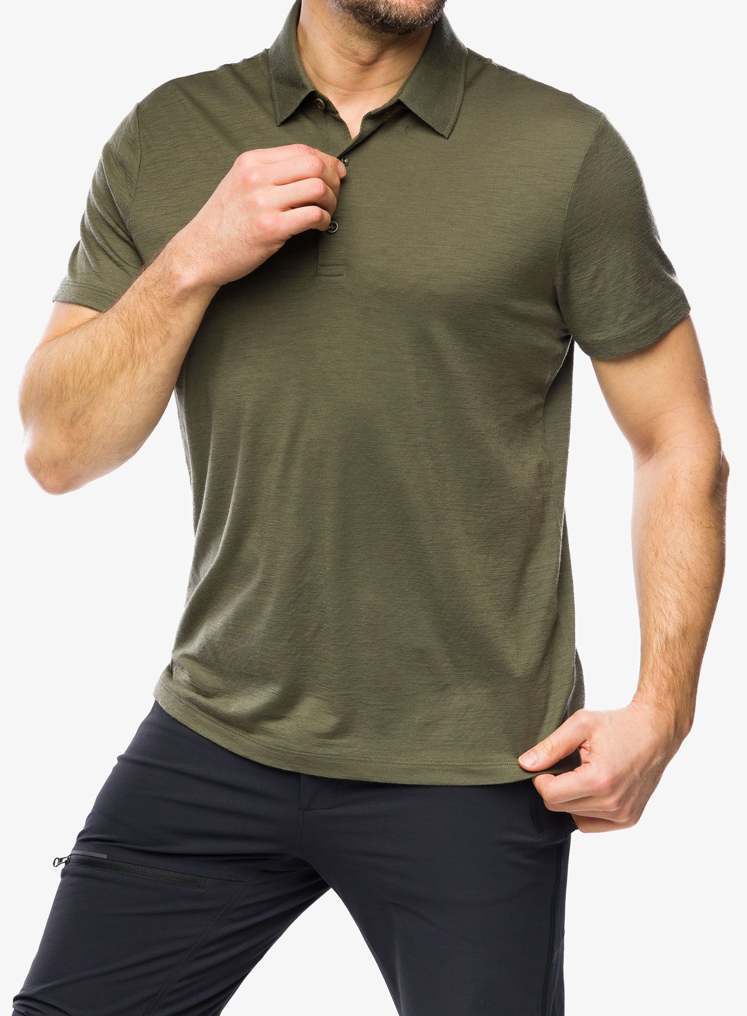 Polo majica Icebreaker Merino 150 Tech Lite III SS Polo - loden
