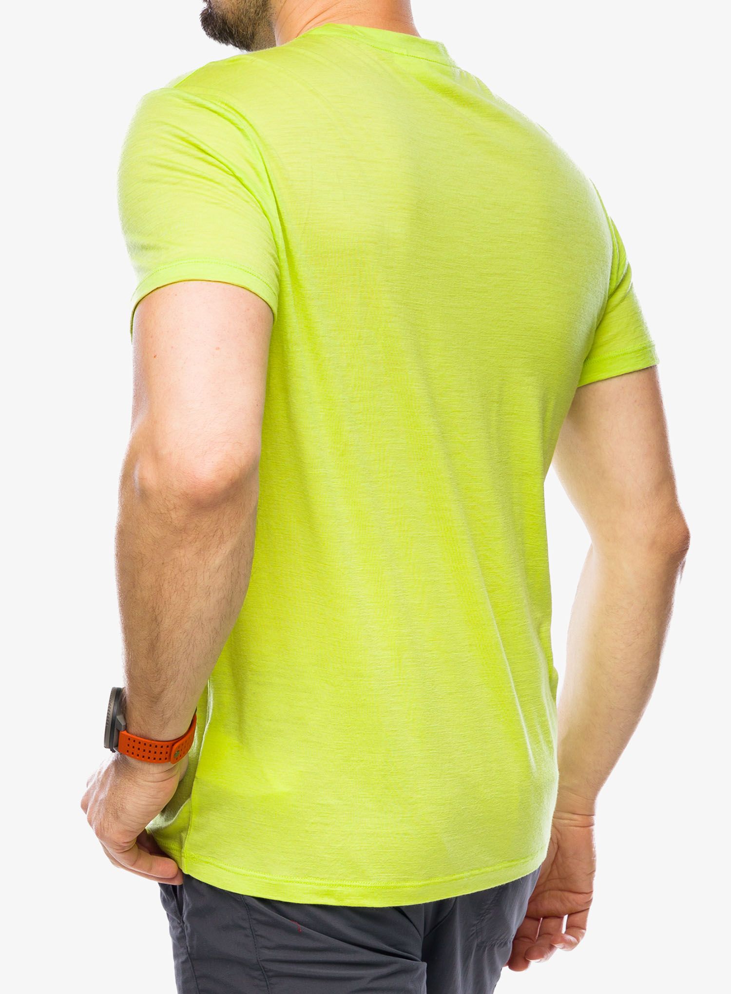 Majica s potiskom Icebreaker Merino 150 Tech Lite III SS Tee IB Grown Naturally - hyper