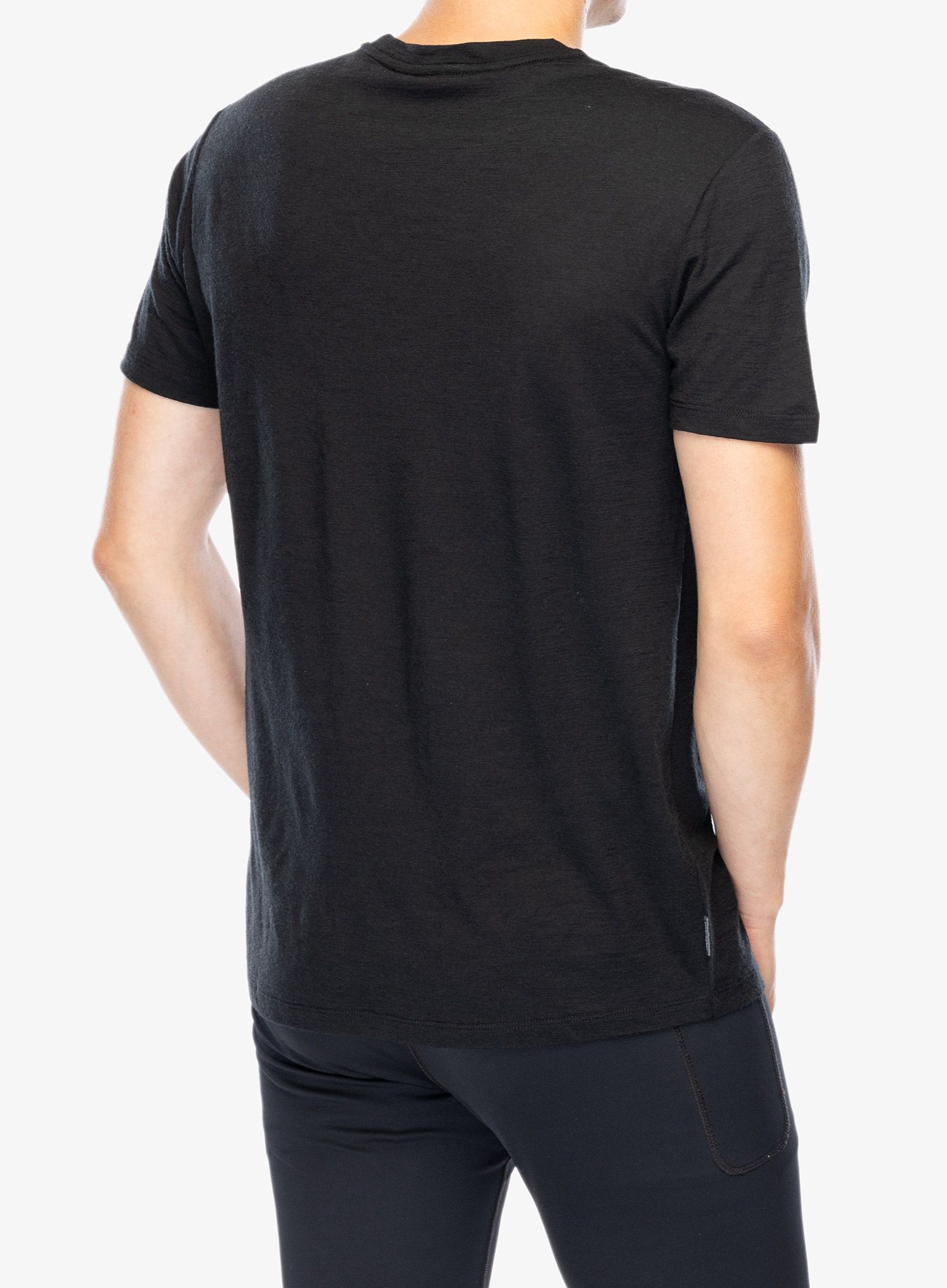 Merino majica Icebreaker Merino 150 Tech Lite III SS Tee Logo Reflections - black