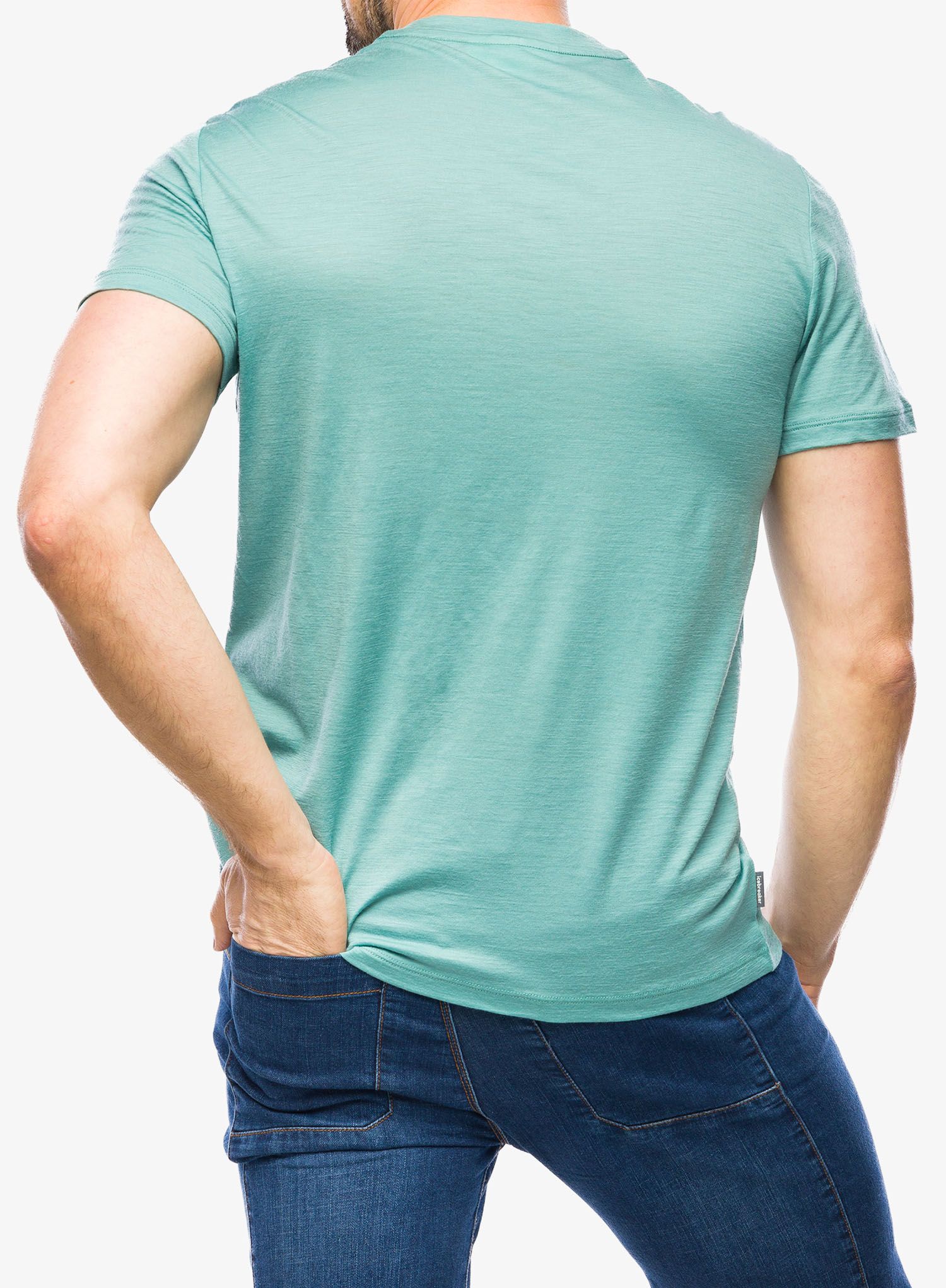 Majica s potiskom Icebreaker Merino 150 Tech Lite III SS Tee Mountain Gateway - cloud ray
