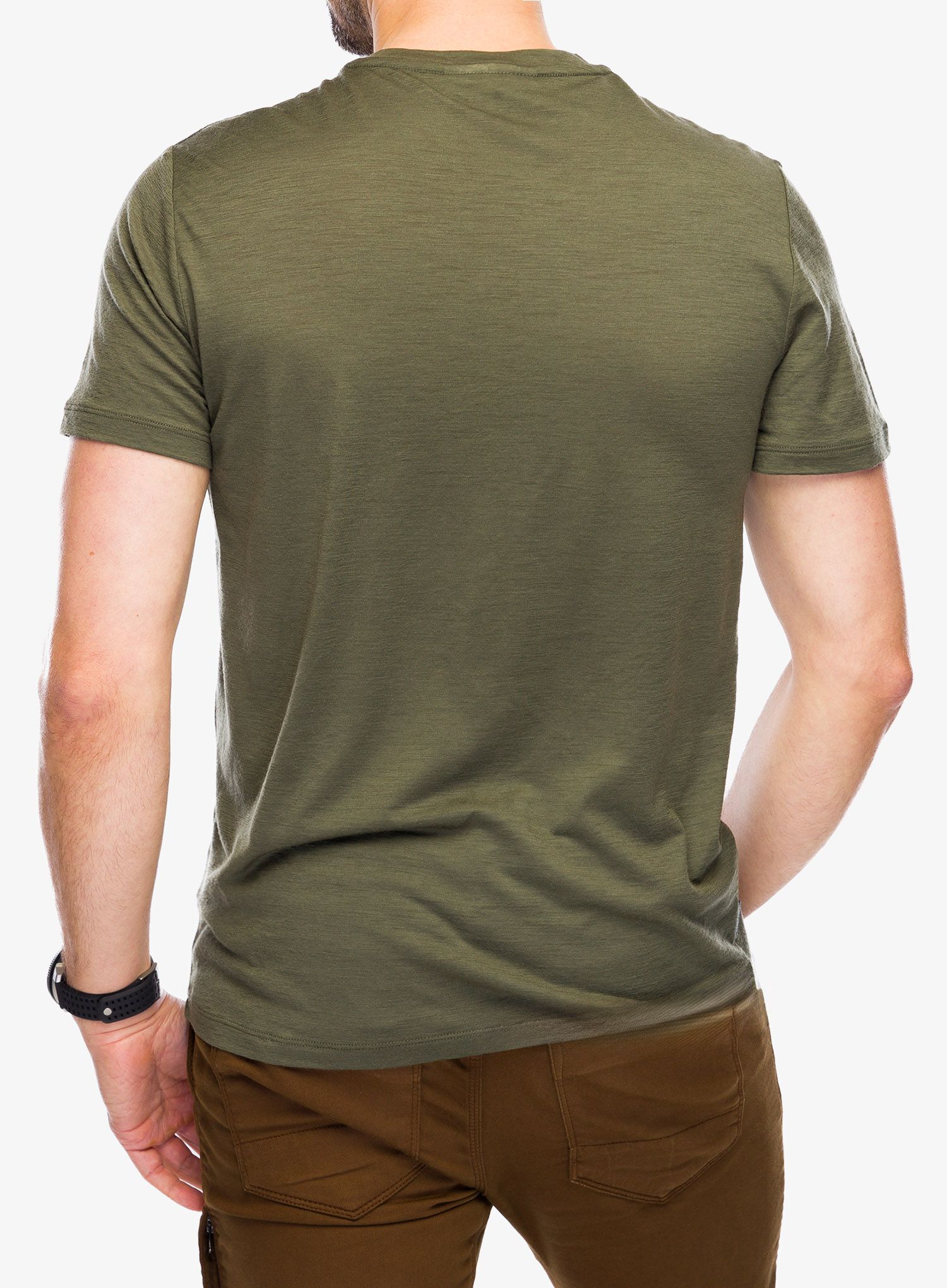 Merino majica Icebreaker Merino 150 Tech Lite III SS Tee Sunset Camp - loden