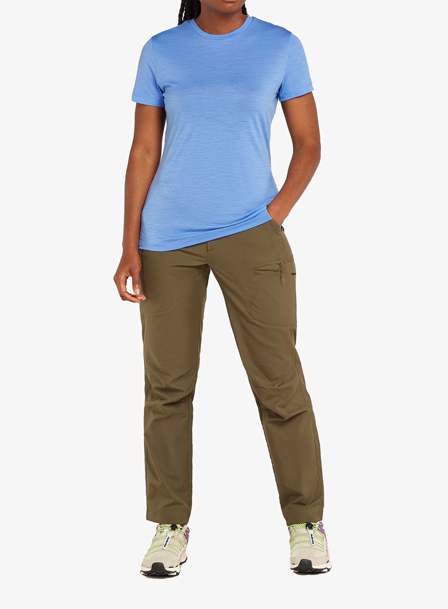 Ženska merino majica Icebreaker Merino 150 Tech Lite III SS Tee - baja