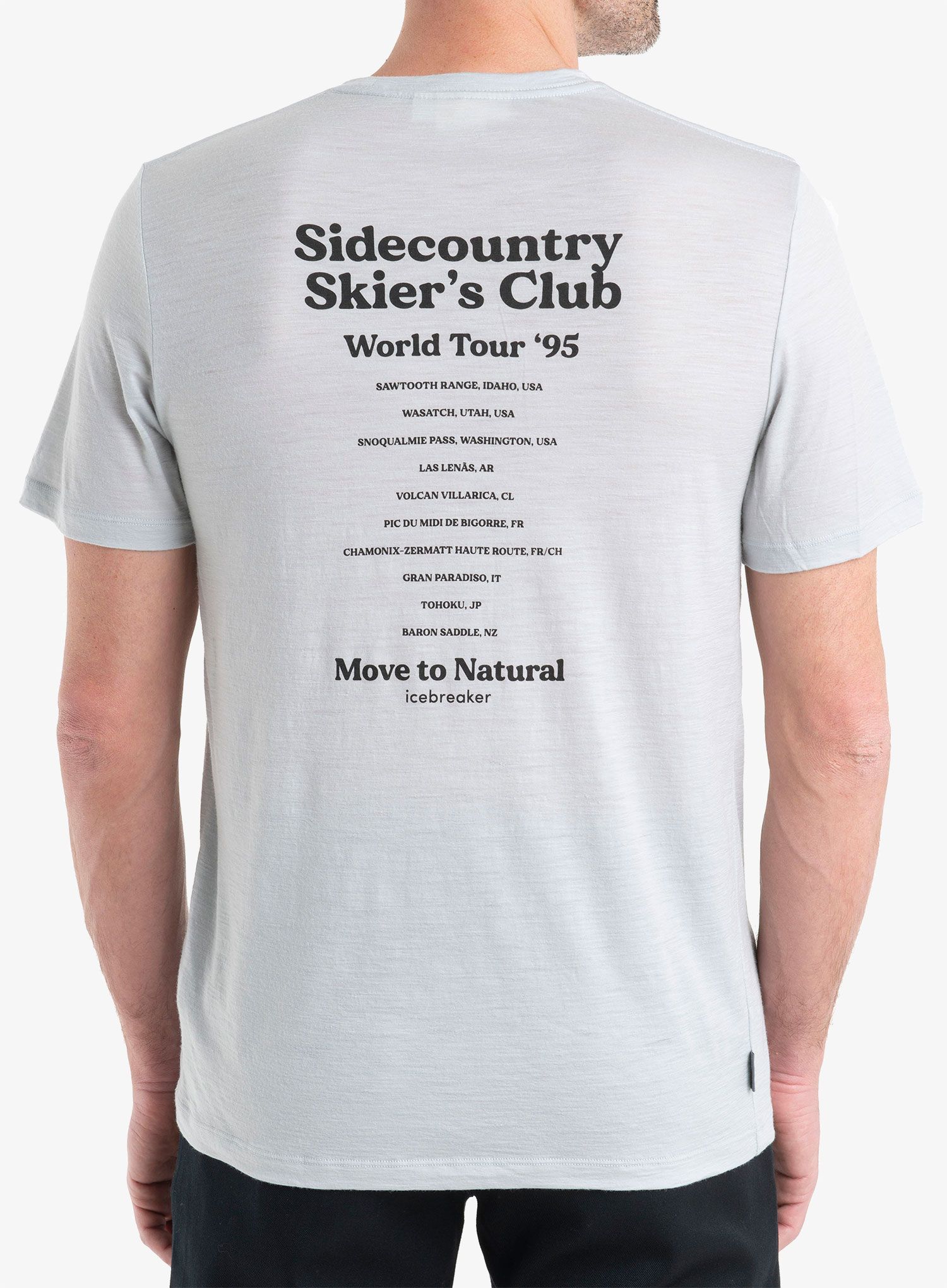 Merino majica Icebreaker Merino 150 Tech Lite II SS Tee Sidecountry Skiers Club - ether