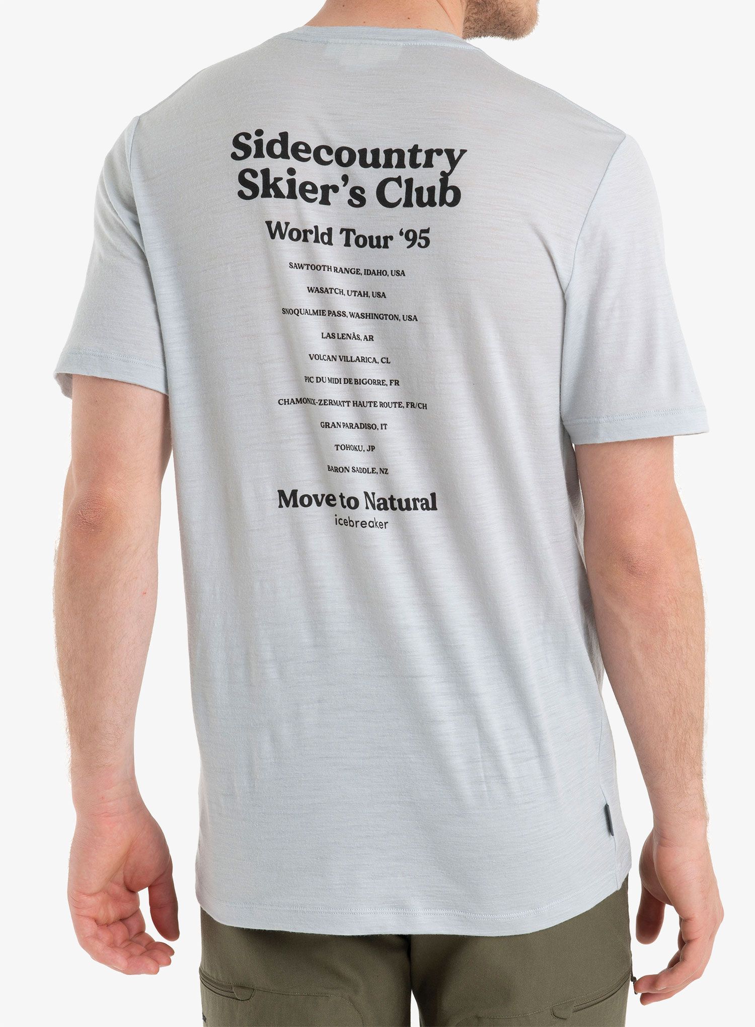 Merino majica Icebreaker Merino 150 Tech Lite II SS Tee Sidecountry Skiers Club - ether